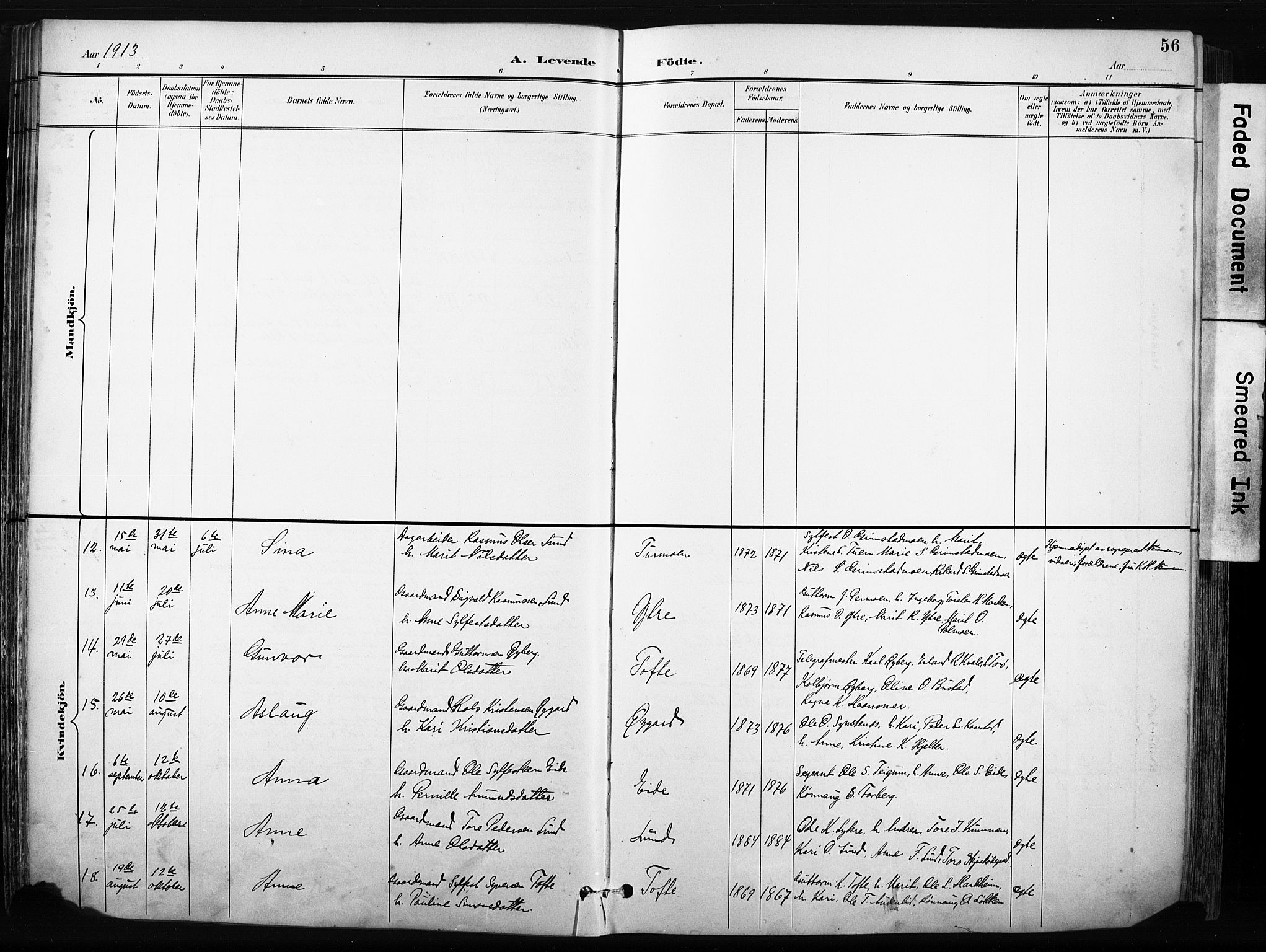 Skjåk prestekontor, SAH/PREST-072/H/Ha/Hab/L0003: Parish register (copy) no. 3, 1893-1932, p. 56