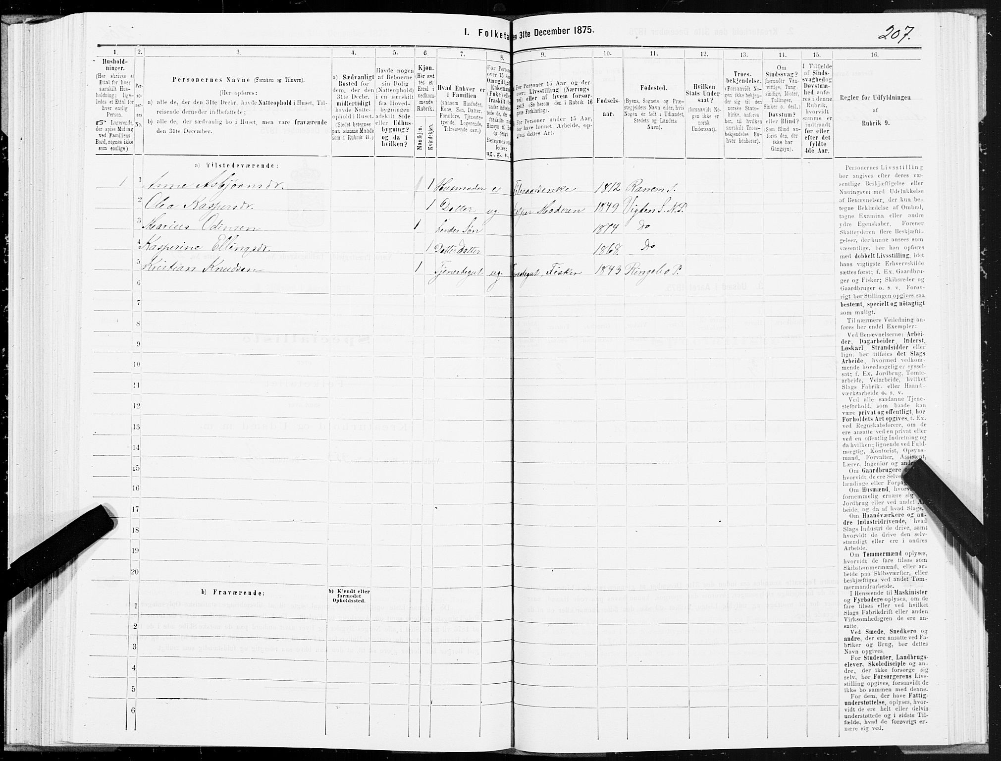 SAT, 1875 census for 1751P Nærøy, 1875, p. 3207