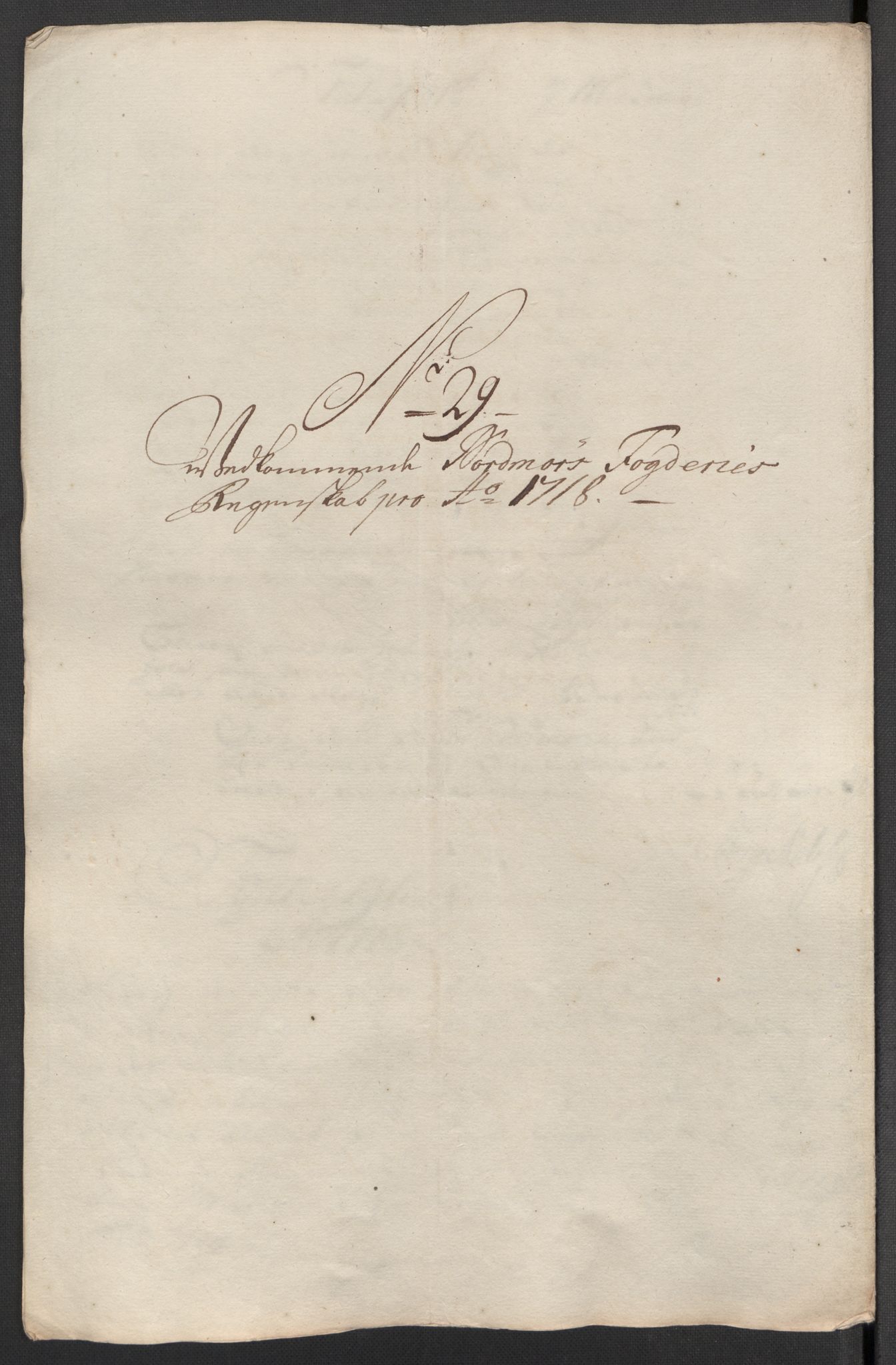 Rentekammeret inntil 1814, Reviderte regnskaper, Fogderegnskap, AV/RA-EA-4092/R56/L3751: Fogderegnskap Nordmøre, 1718, p. 199