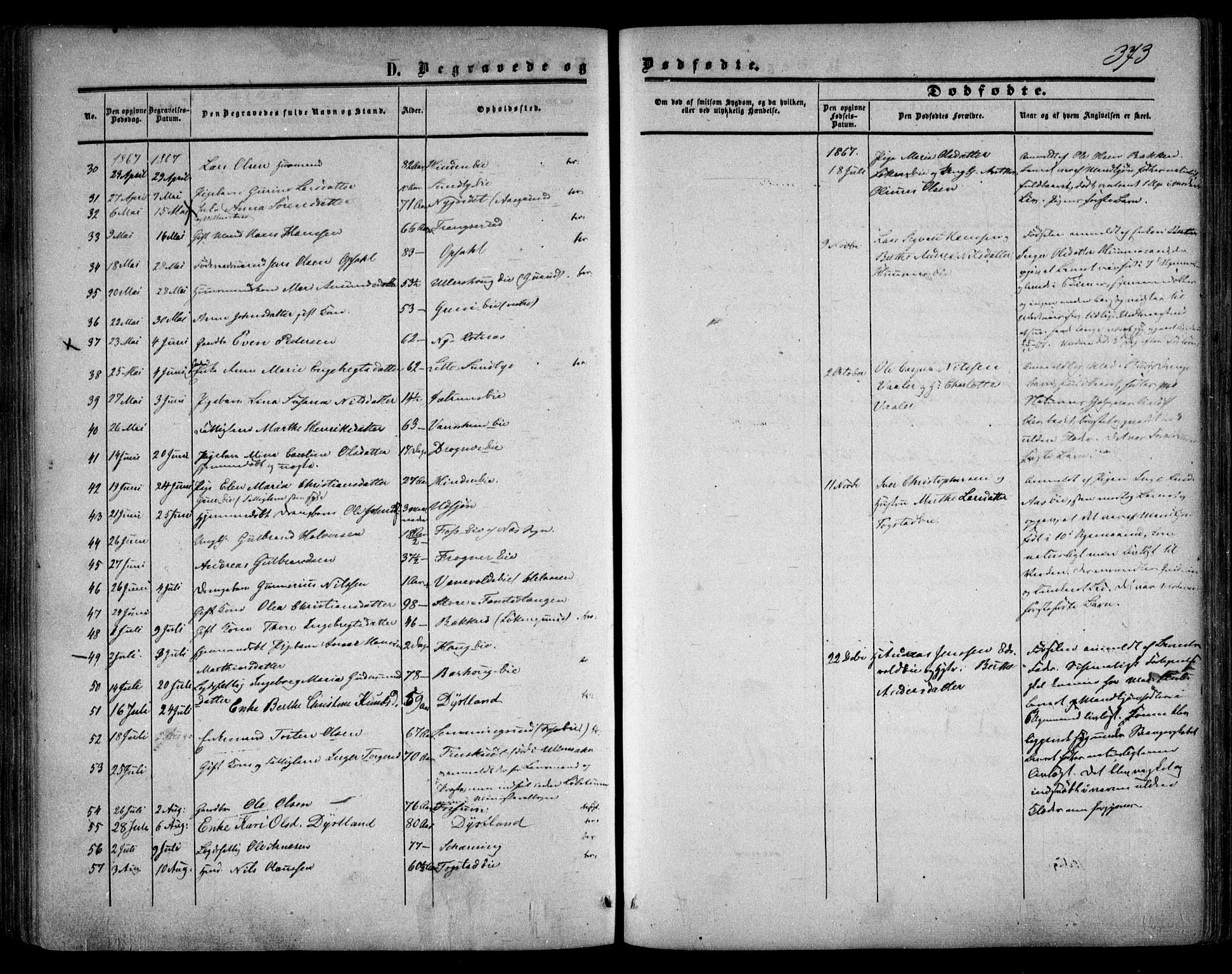 Nes prestekontor Kirkebøker, AV/SAO-A-10410/F/Fa/L0008: Parish register (official) no. I 8, 1859-1874, p. 373