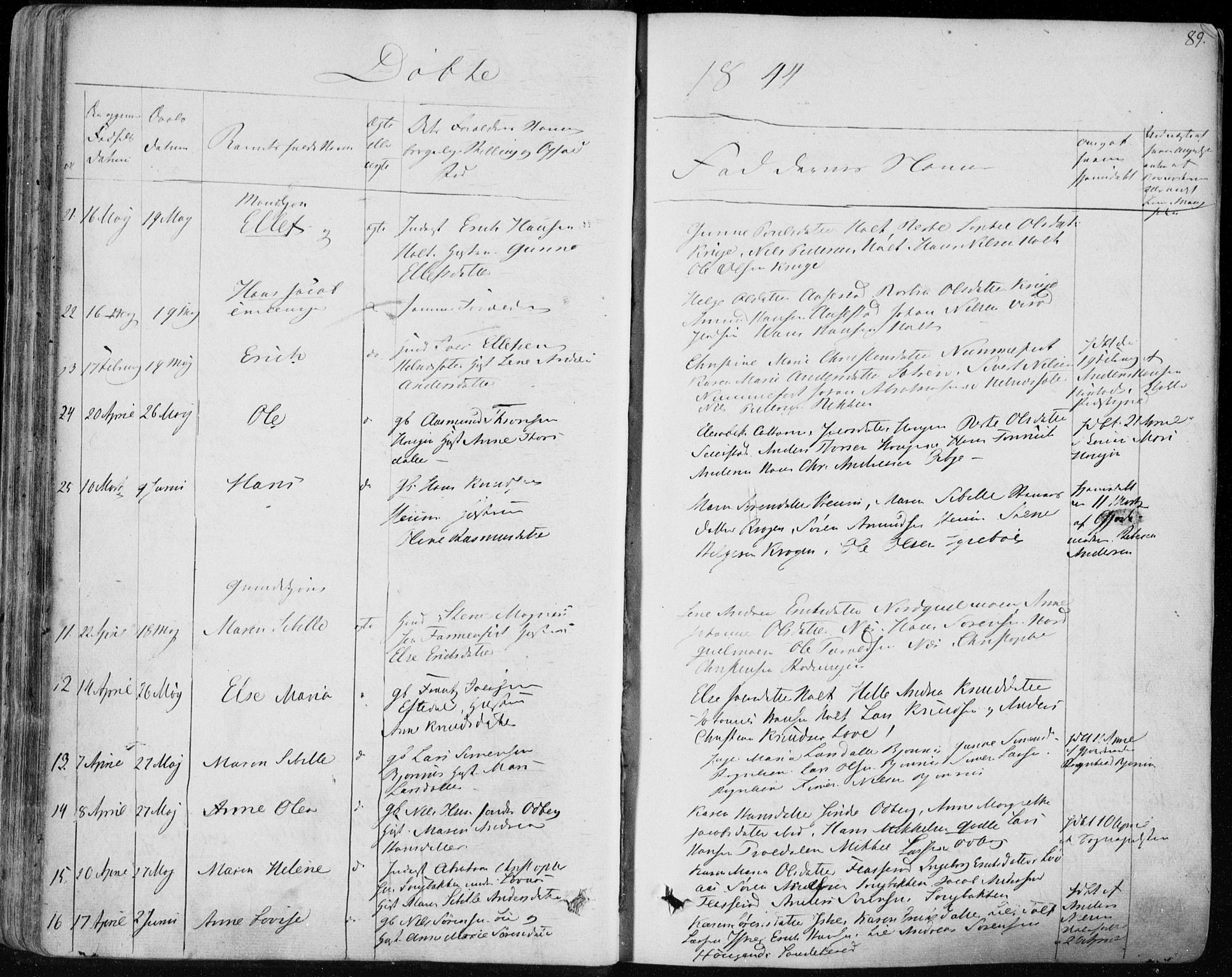 Hedrum kirkebøker, AV/SAKO-A-344/F/Fa/L0005: Parish register (official) no. I 5, 1835-1848, p. 89