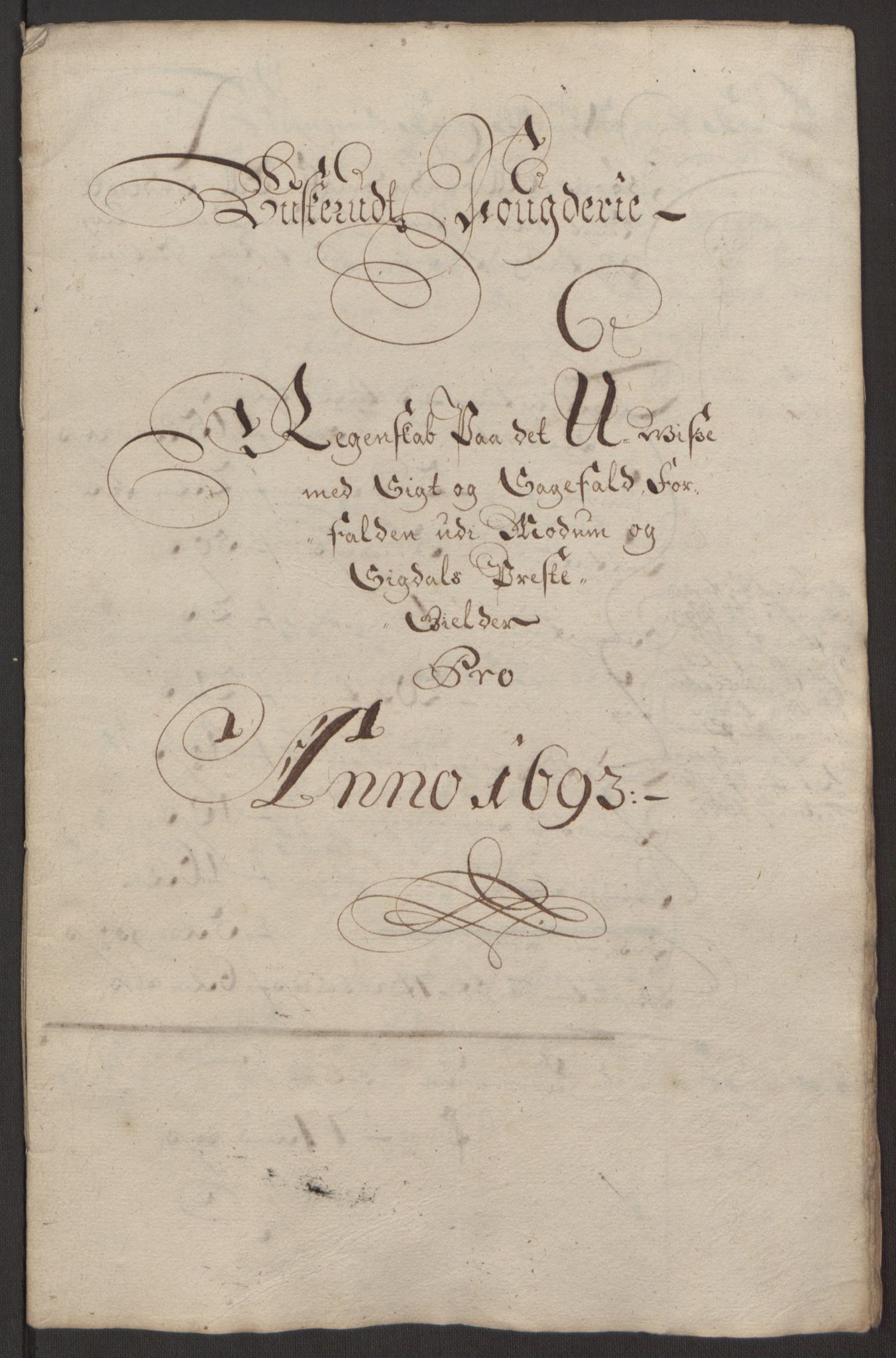 Rentekammeret inntil 1814, Reviderte regnskaper, Fogderegnskap, RA/EA-4092/R25/L1682: Fogderegnskap Buskerud, 1693, p. 12