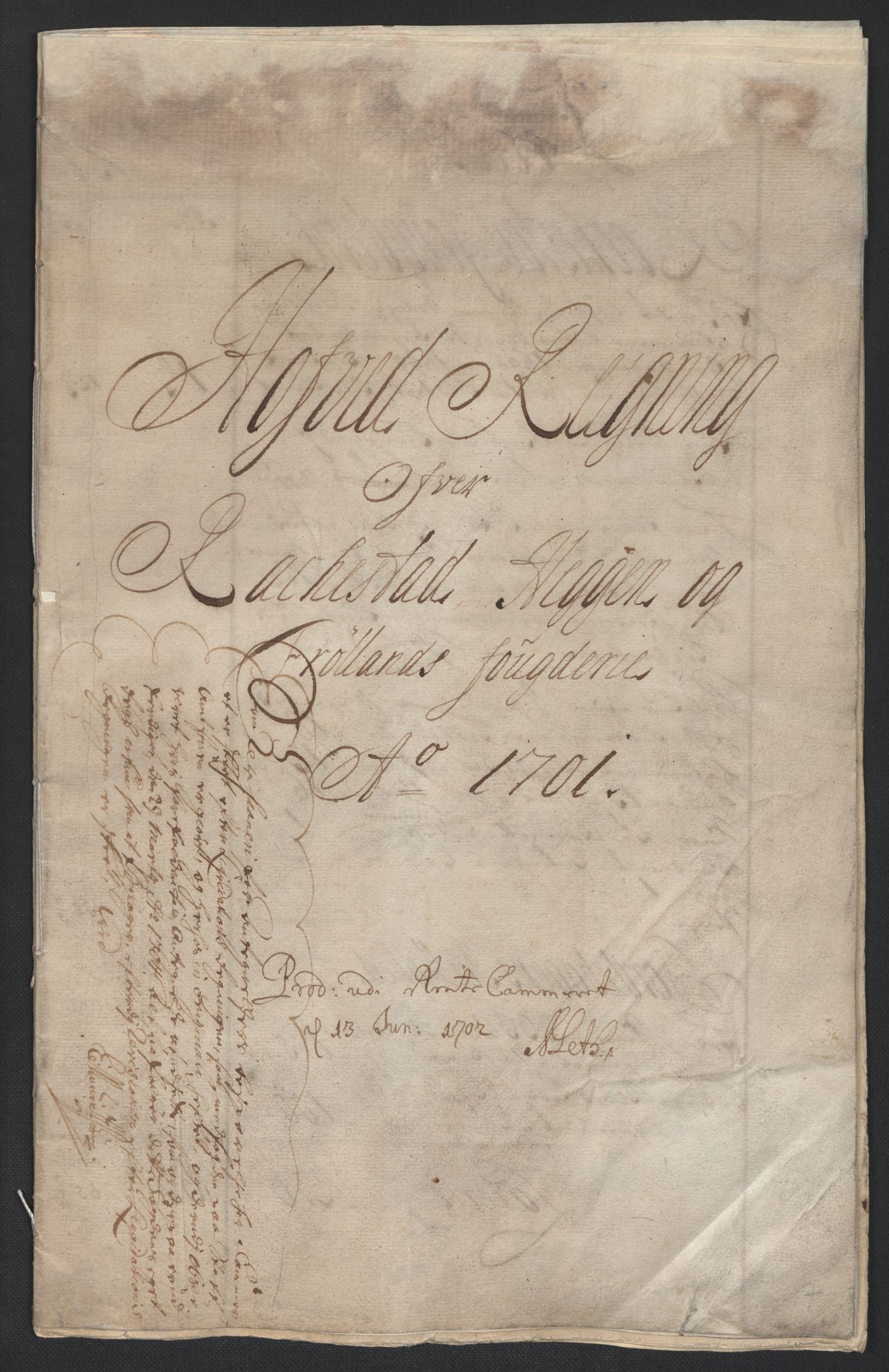 Rentekammeret inntil 1814, Reviderte regnskaper, Fogderegnskap, AV/RA-EA-4092/R07/L0292: Fogderegnskap Rakkestad, Heggen og Frøland, 1701, p. 4
