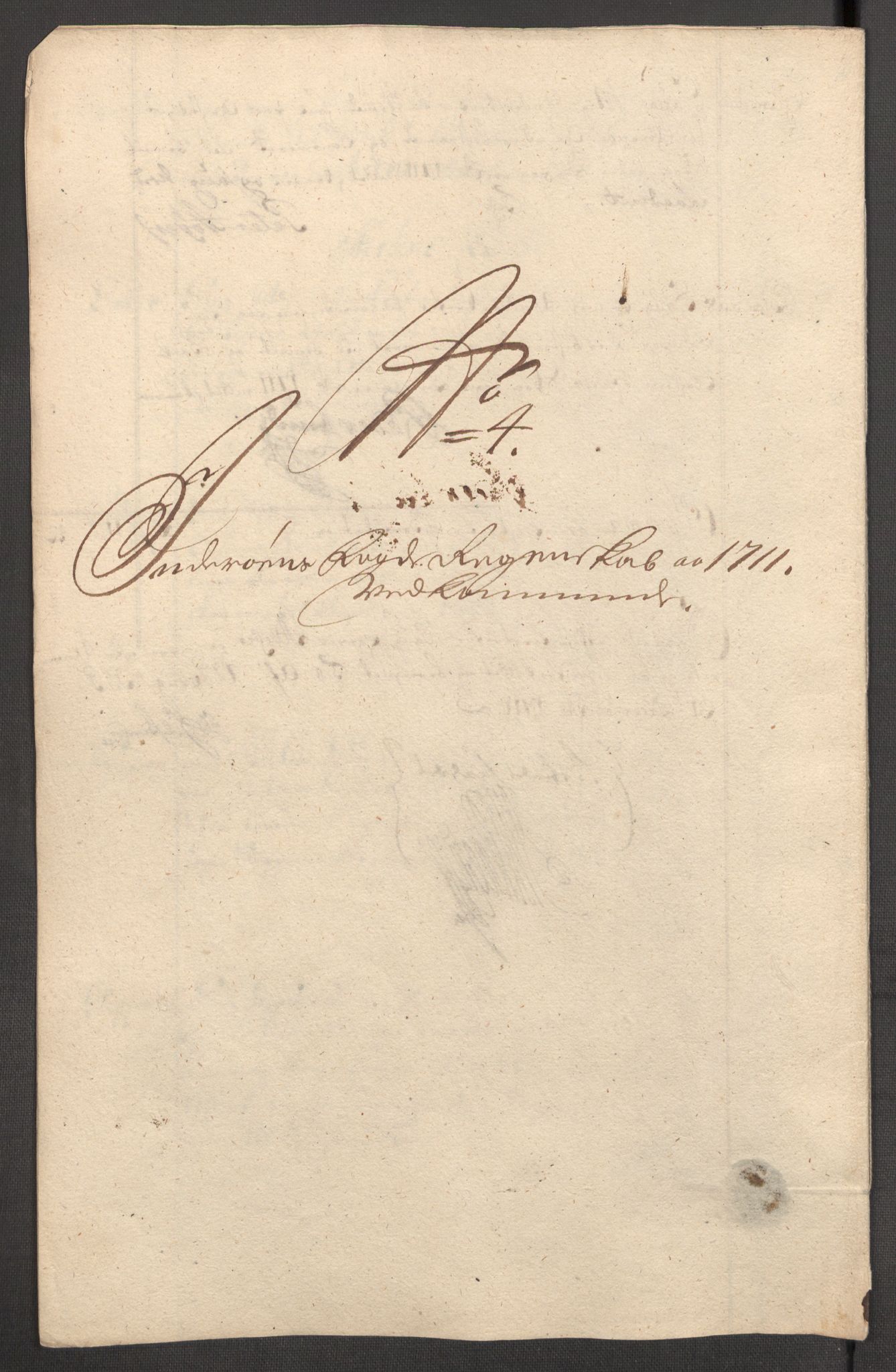 Rentekammeret inntil 1814, Reviderte regnskaper, Fogderegnskap, RA/EA-4092/R63/L4319: Fogderegnskap Inderøy, 1711, p. 133