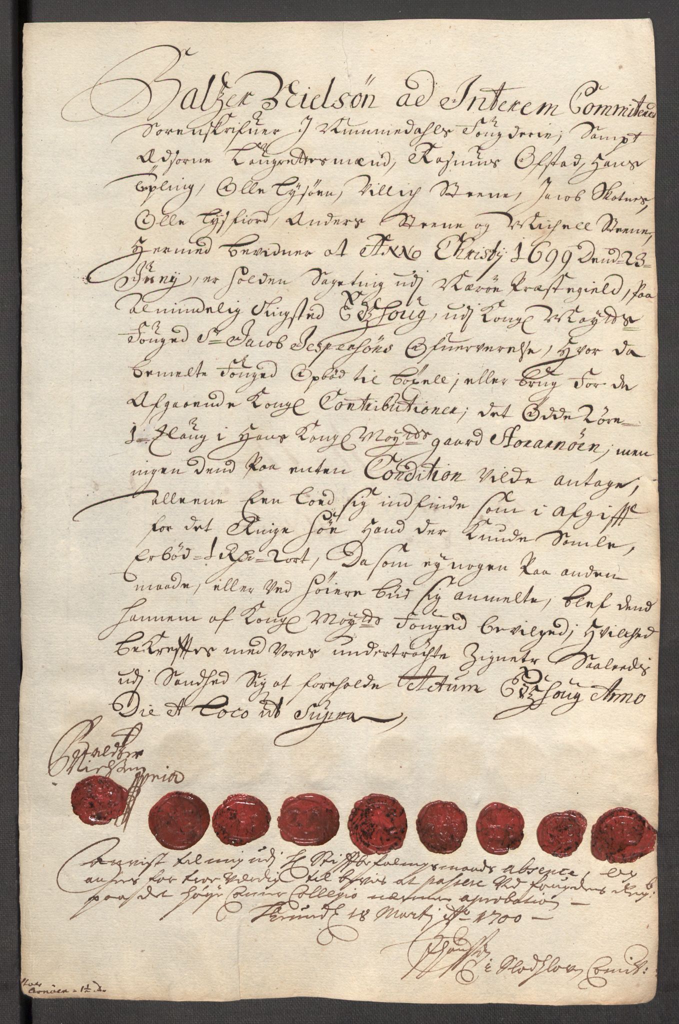 Rentekammeret inntil 1814, Reviderte regnskaper, Fogderegnskap, RA/EA-4092/R64/L4426: Fogderegnskap Namdal, 1699-1700, p. 196