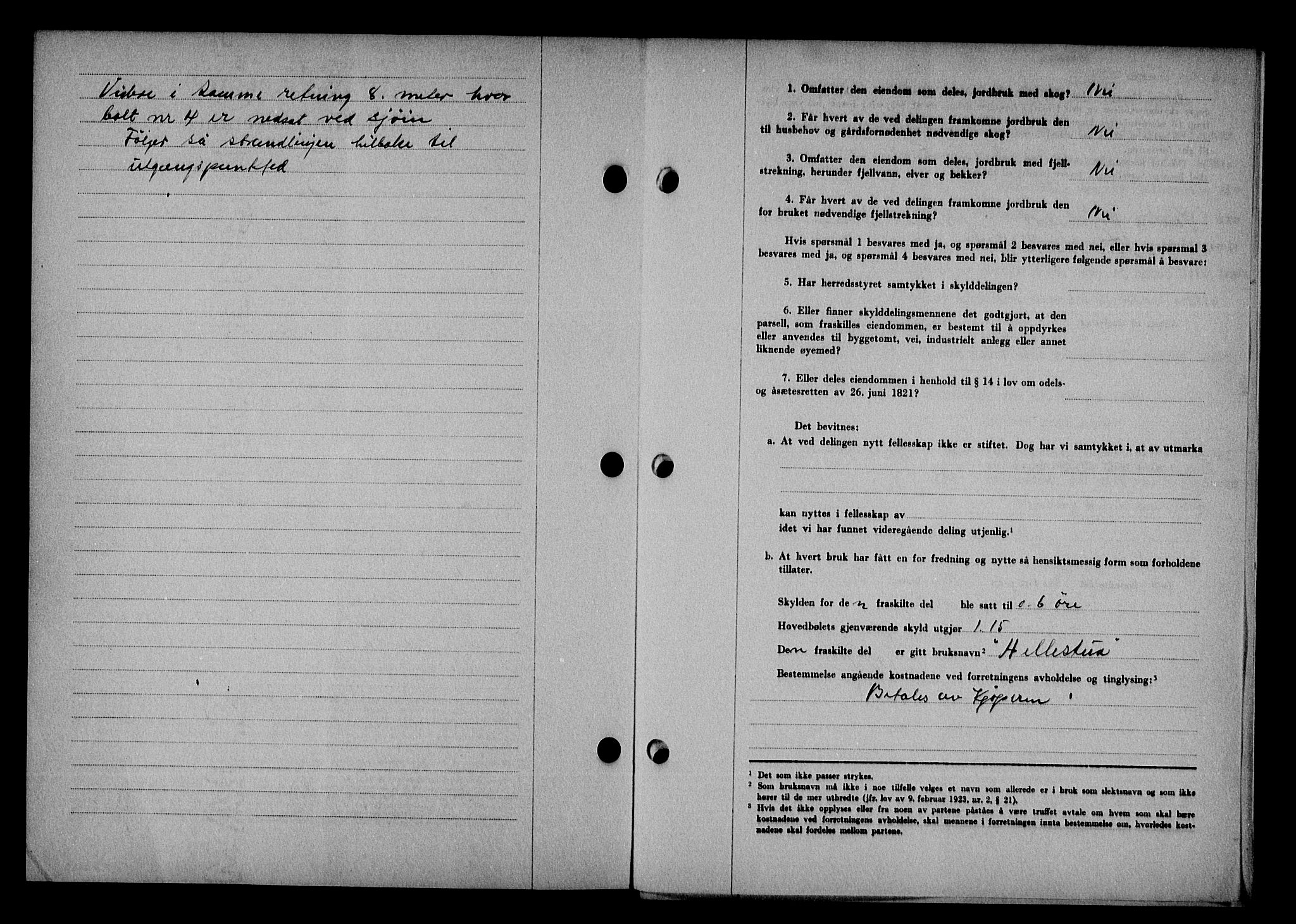Vestre Nedenes/Sand sorenskriveri, SAK/1221-0010/G/Gb/Gba/L0053: Mortgage book no. A 6, 1944-1945, Diary no: : 577/1945