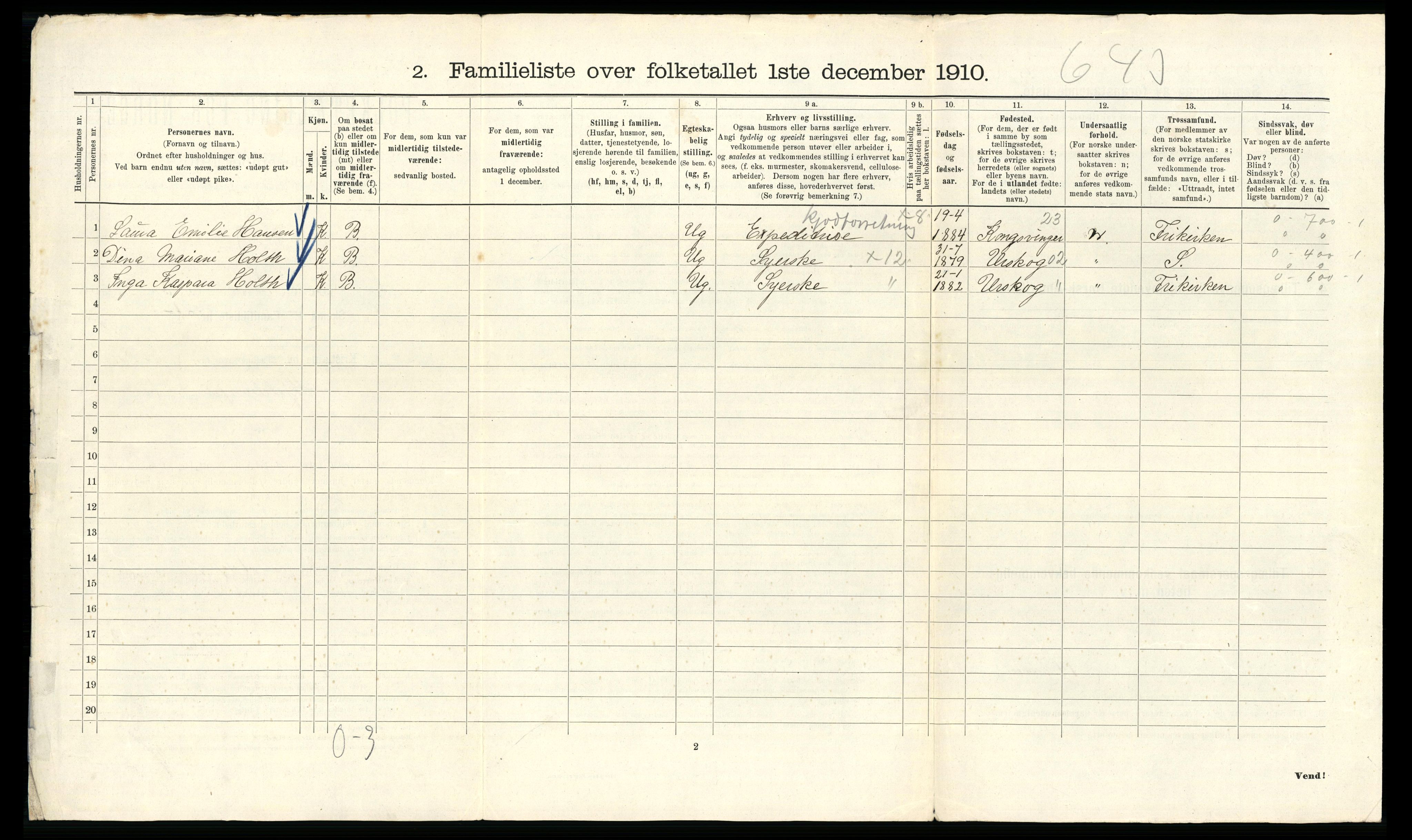 RA, 1910 census for Kristiania, 1910, p. 91058