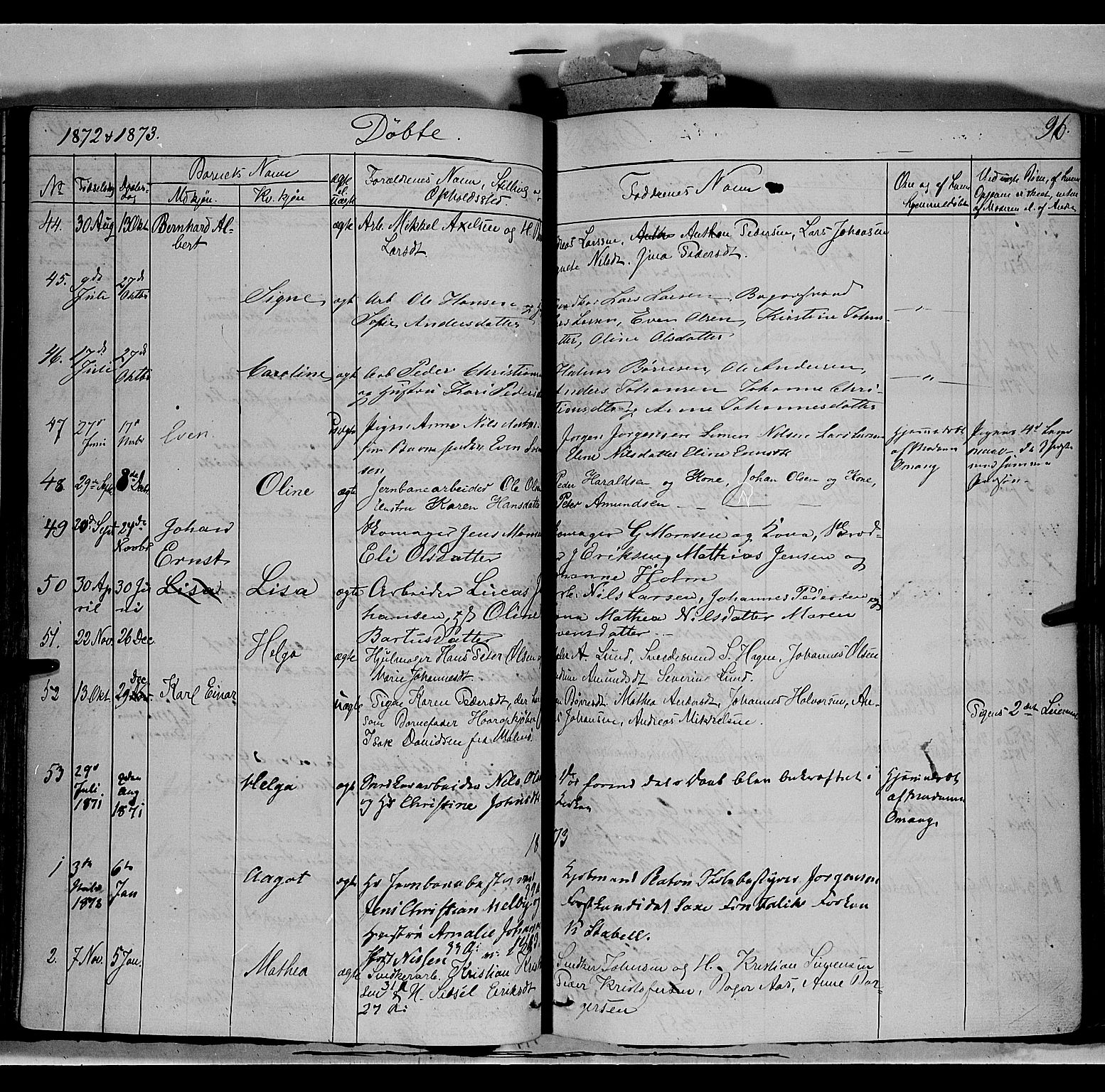 Vang prestekontor, Hedmark, SAH/PREST-008/H/Ha/Haa/L0011: Parish register (official) no. 11, 1852-1877, p. 96