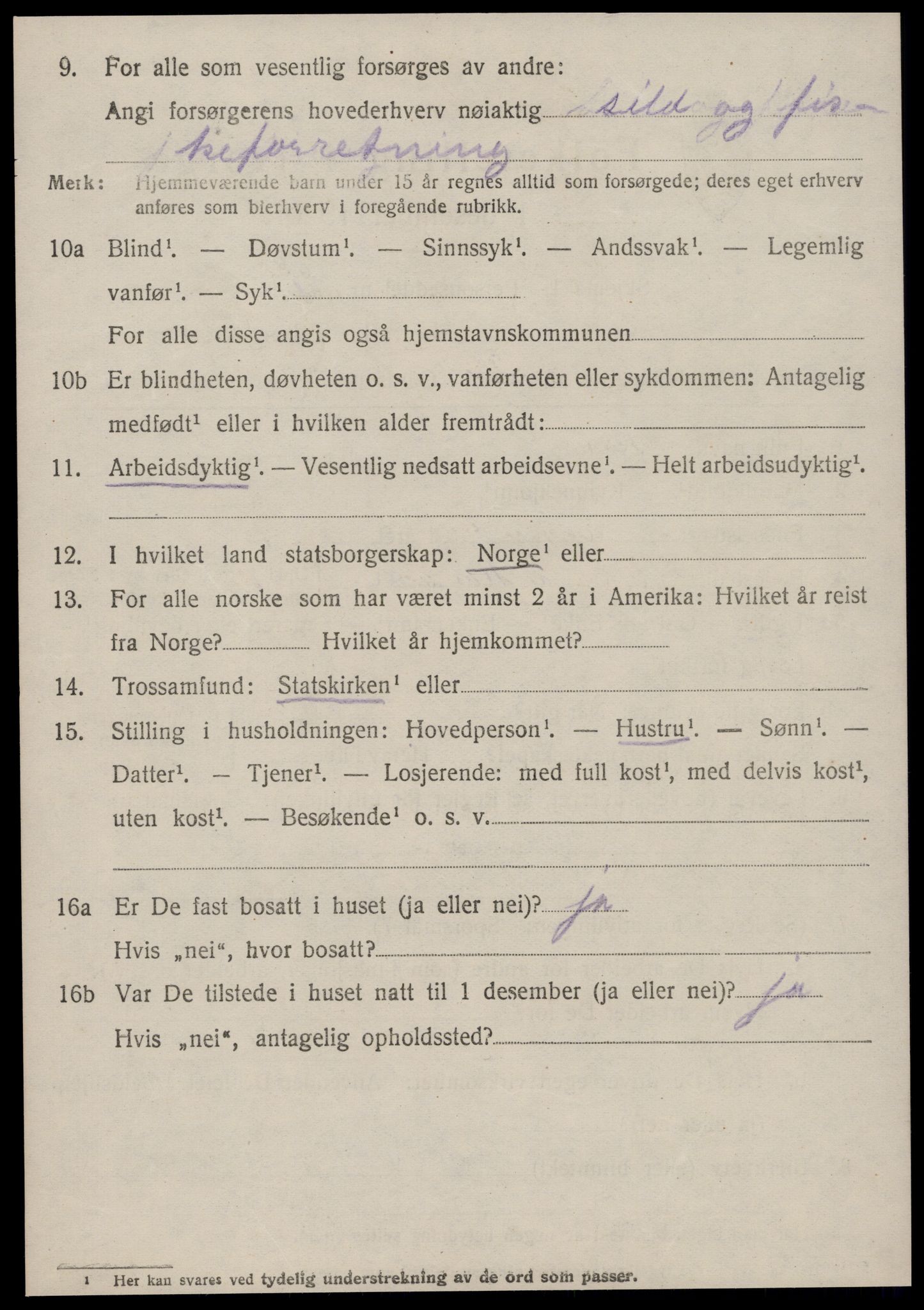 SAT, 1920 census for Borgund, 1920, p. 19335