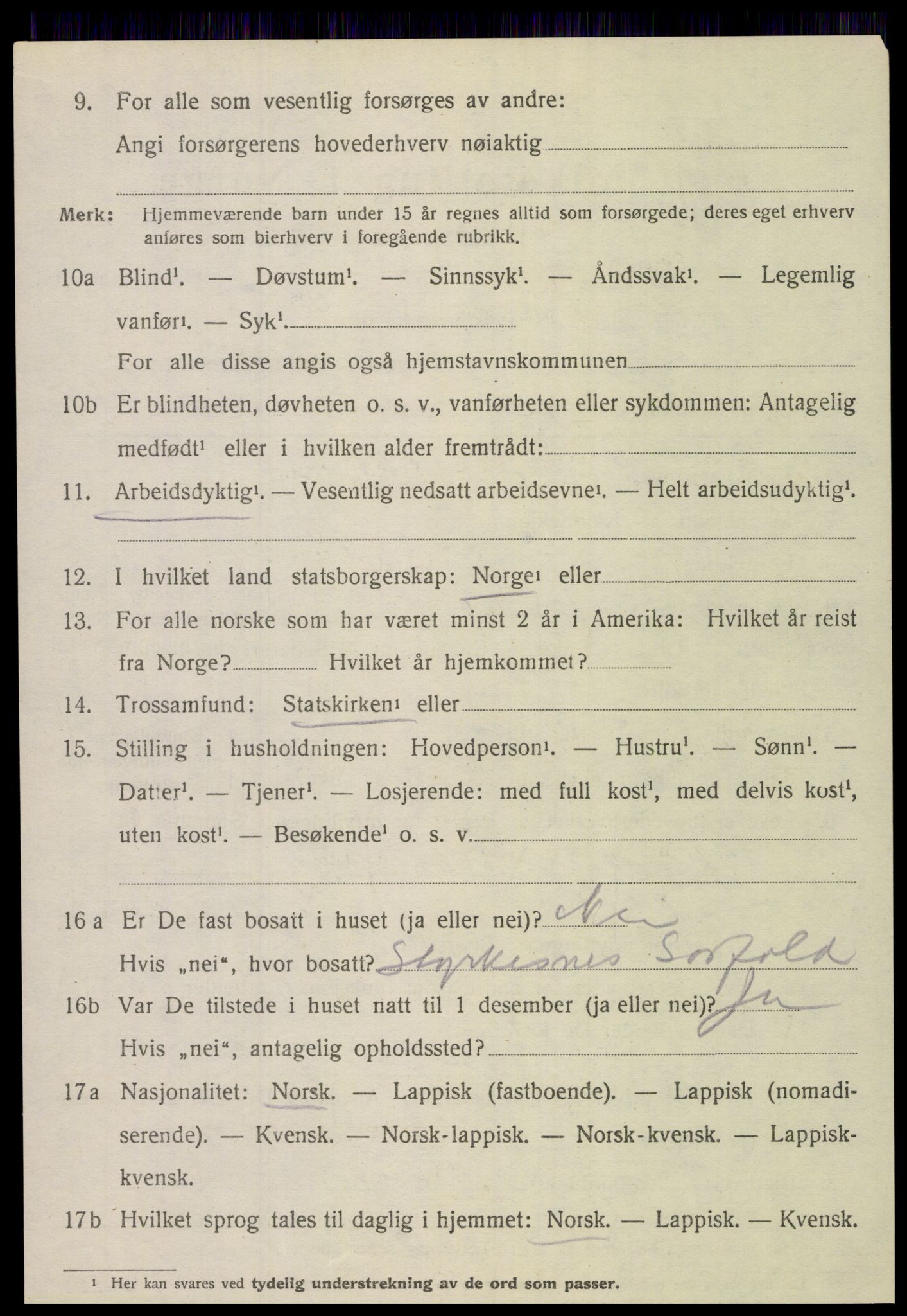 SAT, 1920 census for Sørfold, 1920, p. 6202