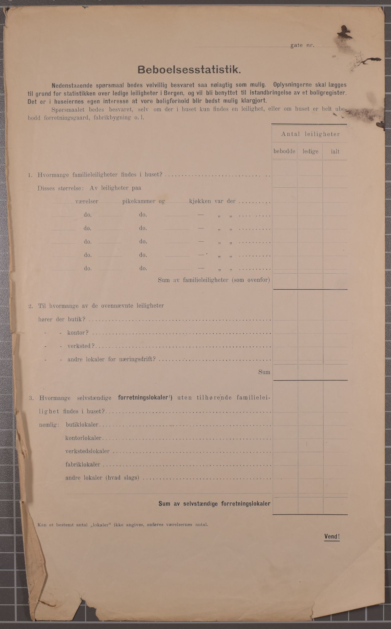 SAB, Municipal Census 1912 for Bergen, 1912, p. 1867