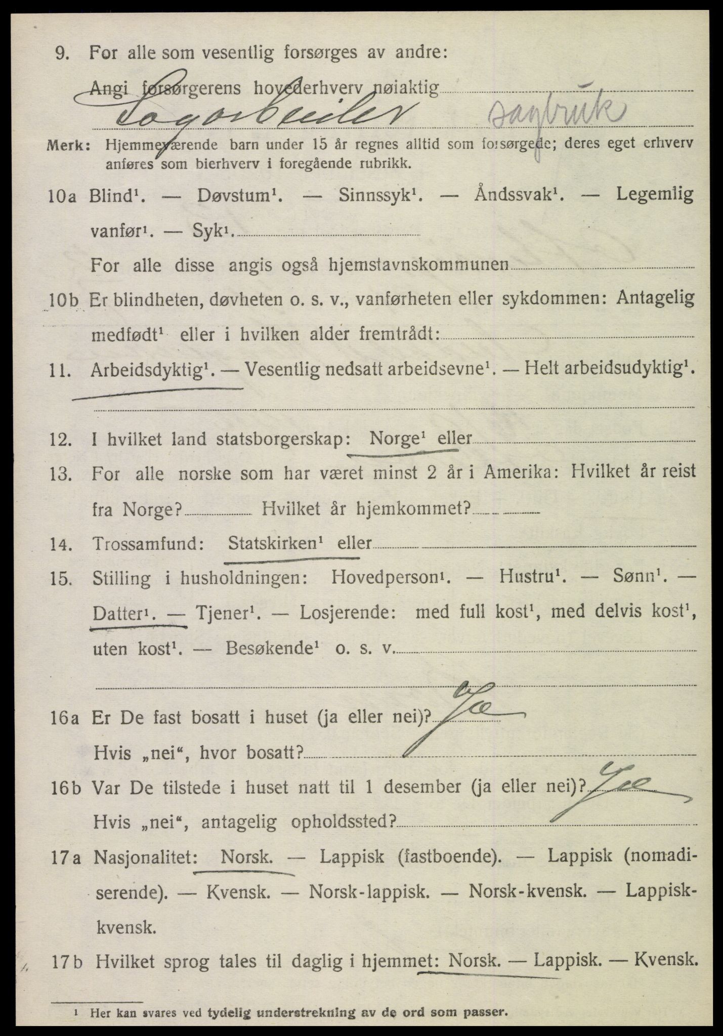 SAT, 1920 census for Otterøy, 1920, p. 1338