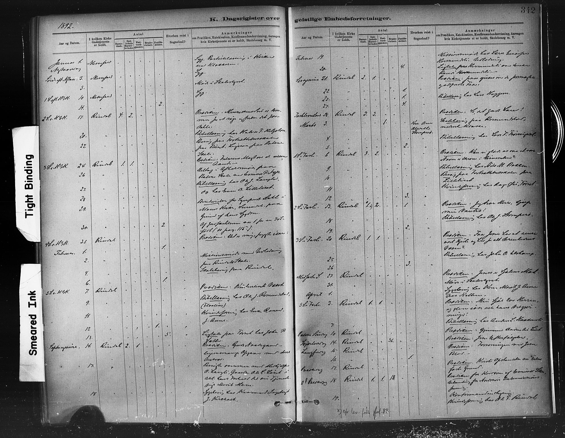 Ministerialprotokoller, klokkerbøker og fødselsregistre - Møre og Romsdal, AV/SAT-A-1454/598/L1069: Parish register (official) no. 598A03, 1882-1895, p. 342