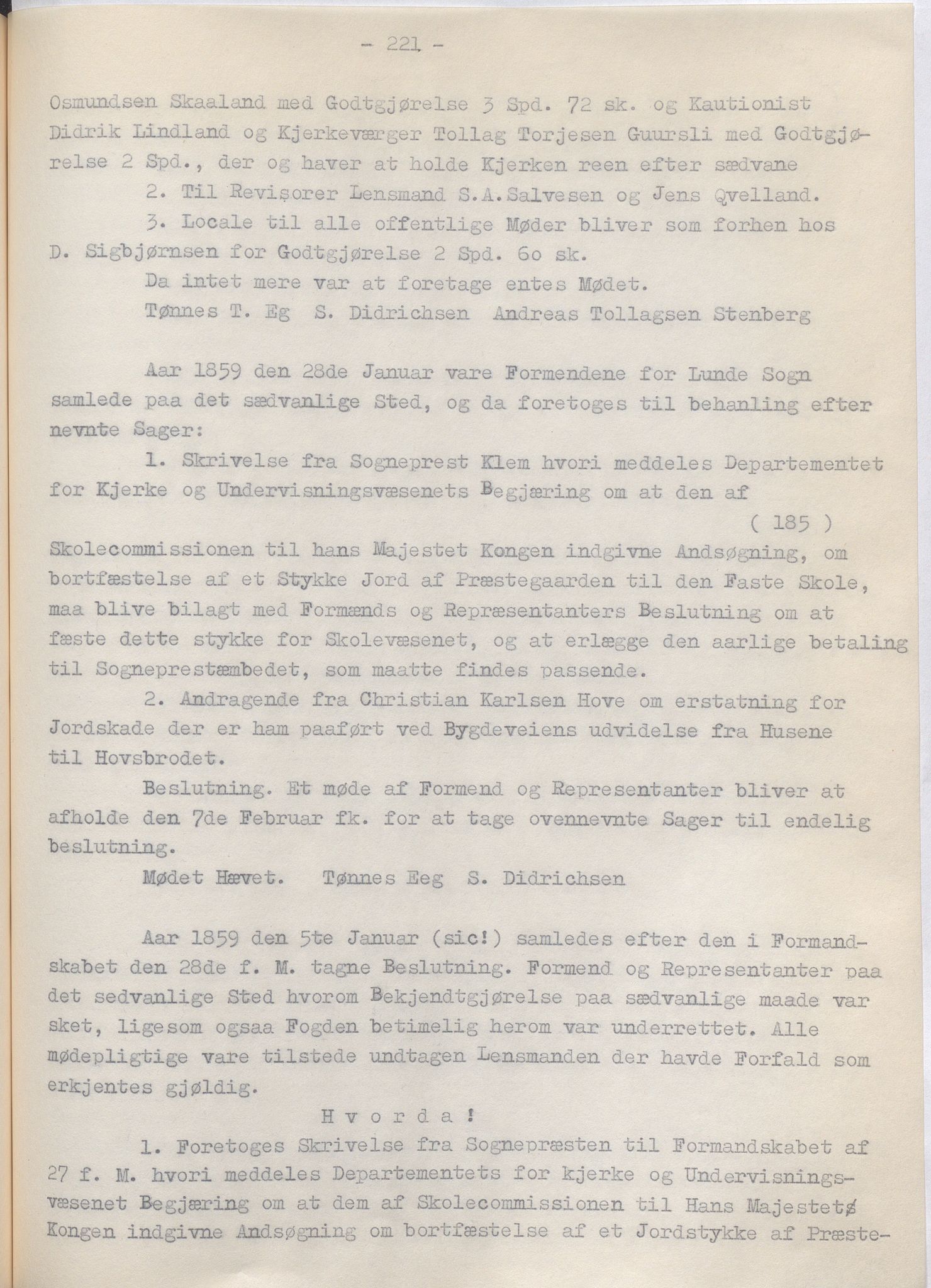 Lund kommune - Formannskapet/Formannskapskontoret, IKAR/K-101761/A/Aa/Aaa/L0002: Forhandlingsprotokoll, 1837-1865, p. 221