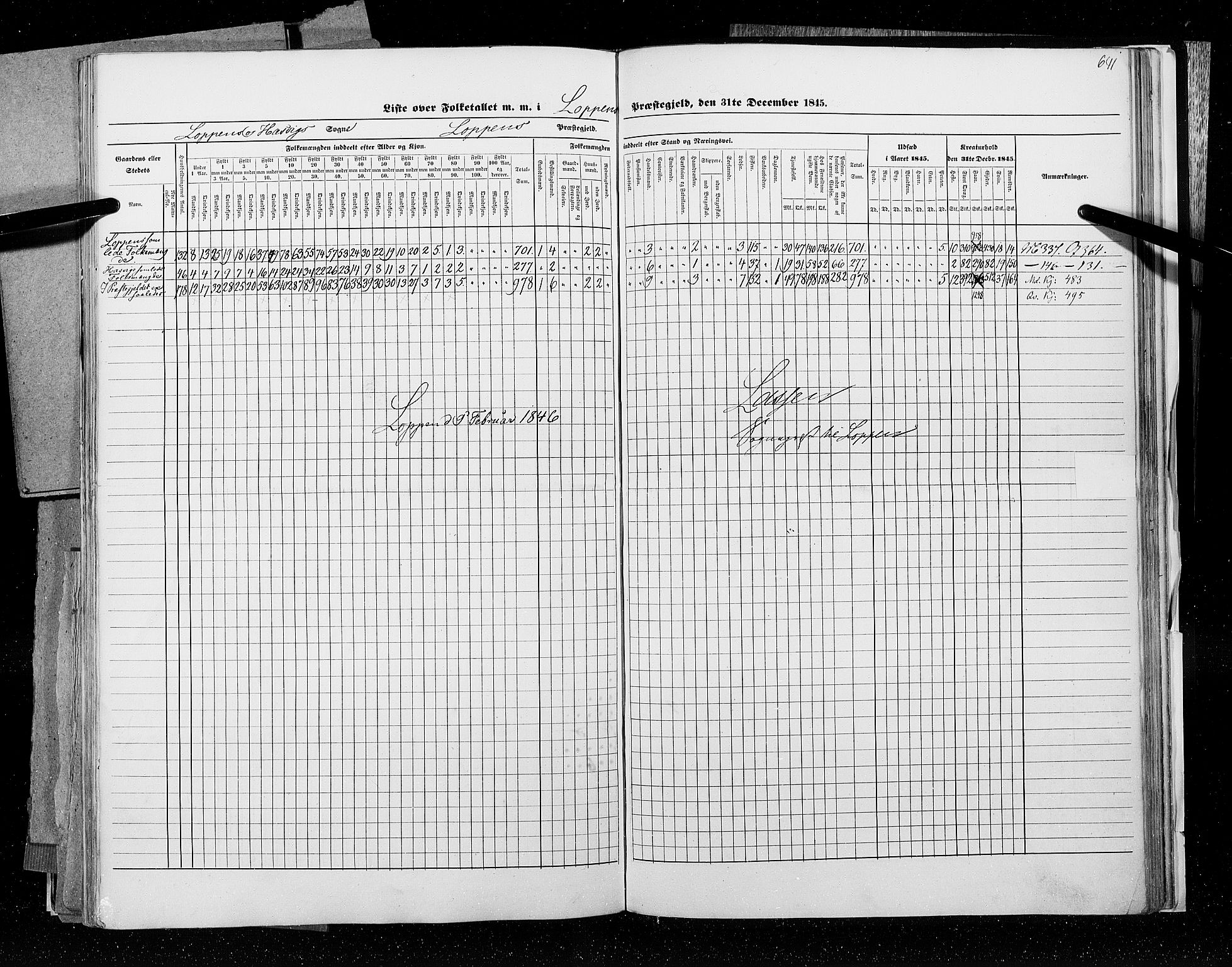 RA, Census 1845, vol. 9C: Finnmarken amt, 1845, p. 641