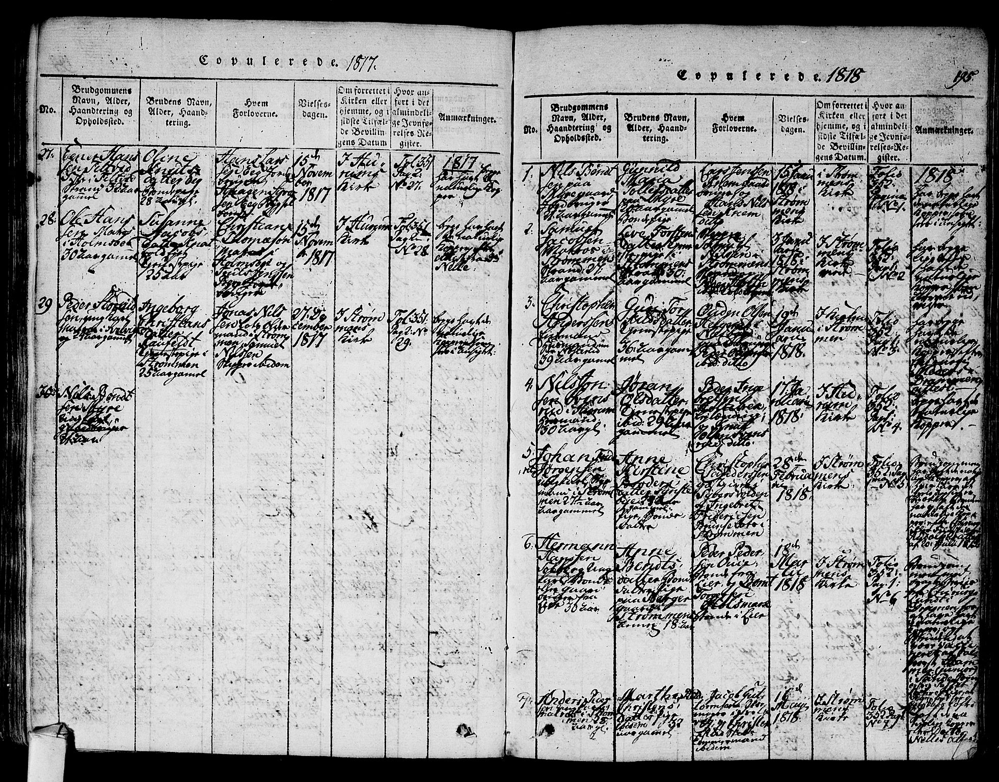 Hurum kirkebøker, SAKO/A-229/F/Fa/L0009: Parish register (official) no. 9, 1816-1826, p. 195