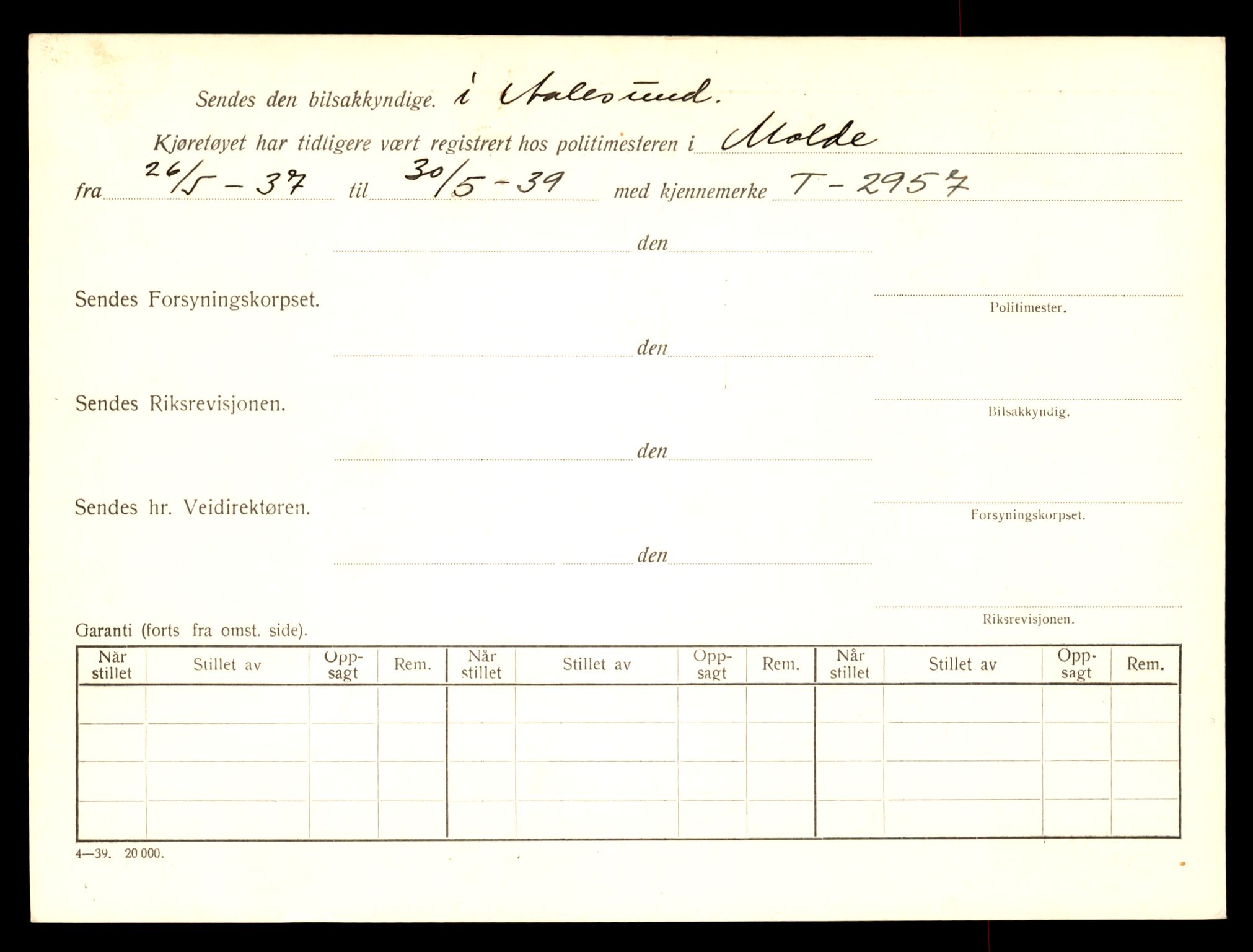 Møre og Romsdal vegkontor - Ålesund trafikkstasjon, AV/SAT-A-4099/F/Fe/L0011: Registreringskort for kjøretøy T 1170 - T 1289, 1927-1998, p. 14