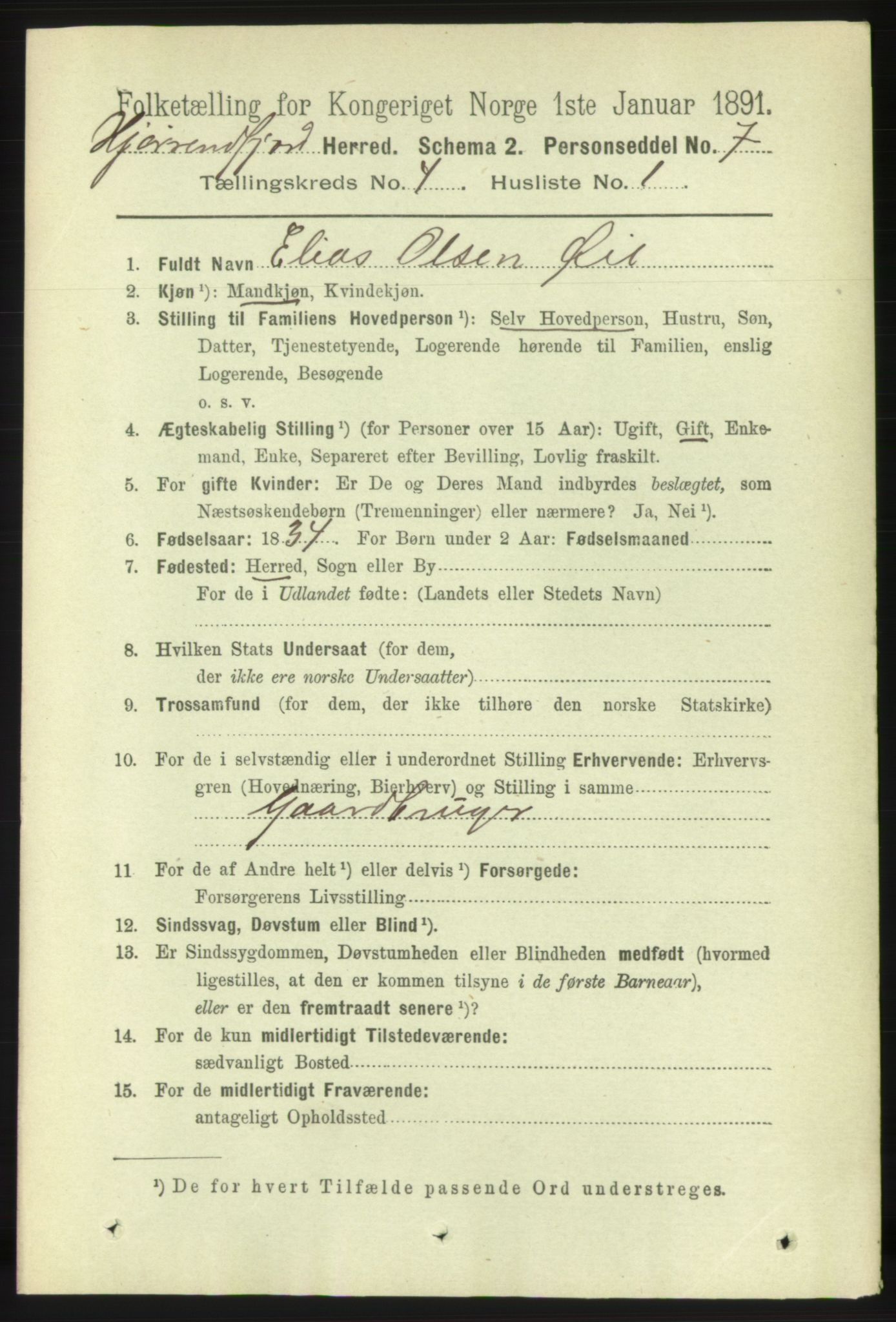 RA, 1891 census for 1522 Hjørundfjord, 1891, p. 673