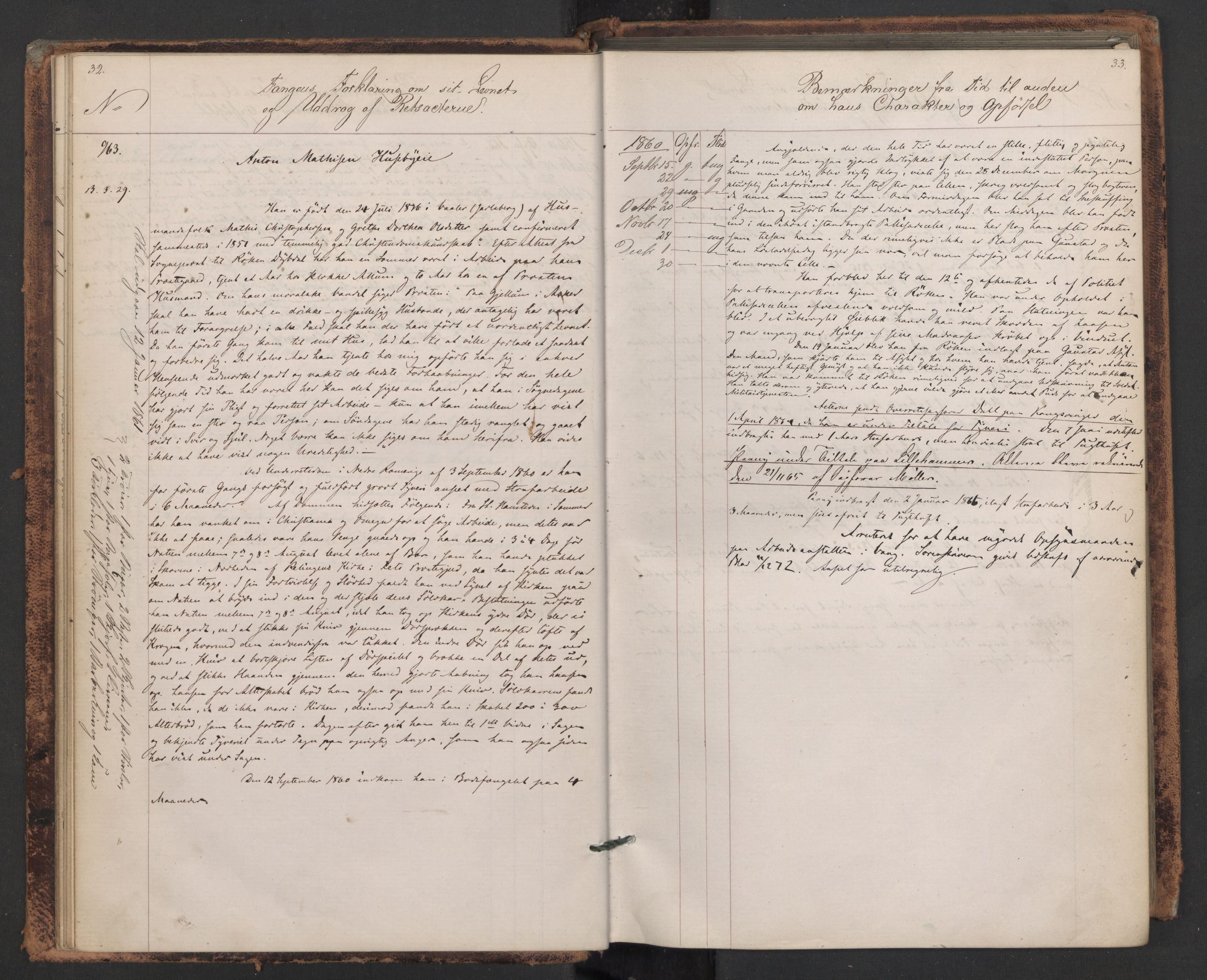 Botsfengslet, AV/RA-S-1539/D/Db/Dbb/L0007: 945b - 258c, 1860-1862, p. 32-33
