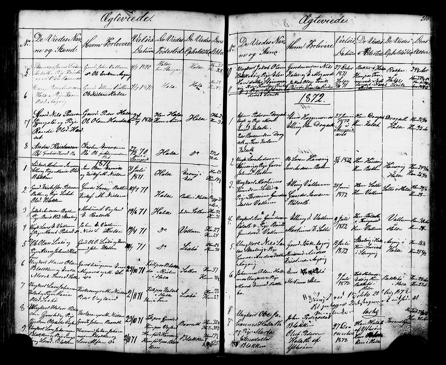 Ministerialprotokoller, klokkerbøker og fødselsregistre - Møre og Romsdal, SAT/A-1454/576/L0890: Parish register (copy) no. 576C01, 1837-1908, p. 210
