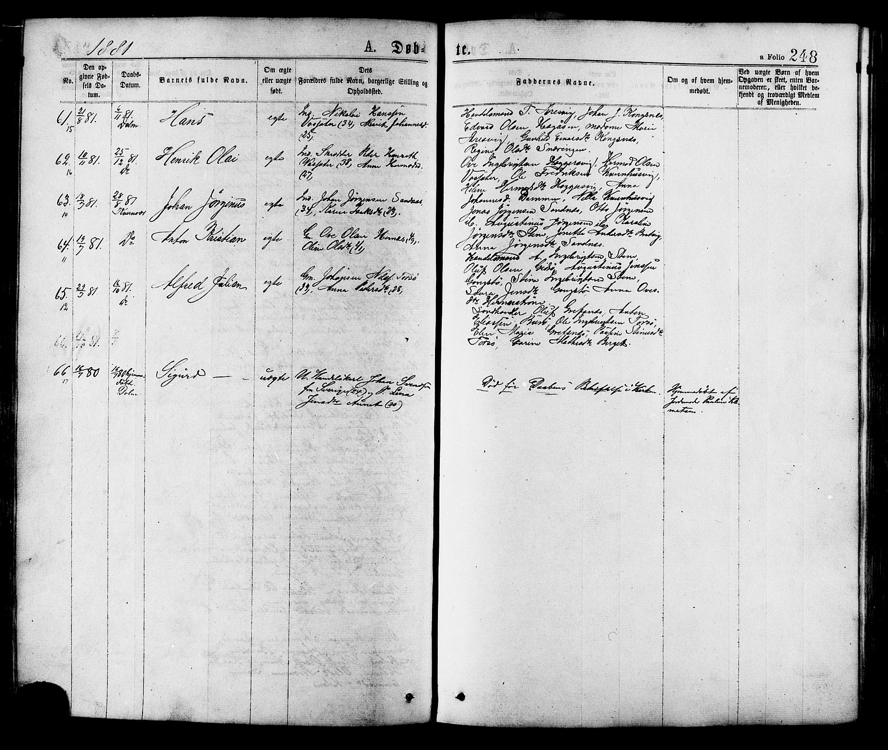 Ministerialprotokoller, klokkerbøker og fødselsregistre - Sør-Trøndelag, AV/SAT-A-1456/634/L0532: Parish register (official) no. 634A08, 1871-1881, p. 248