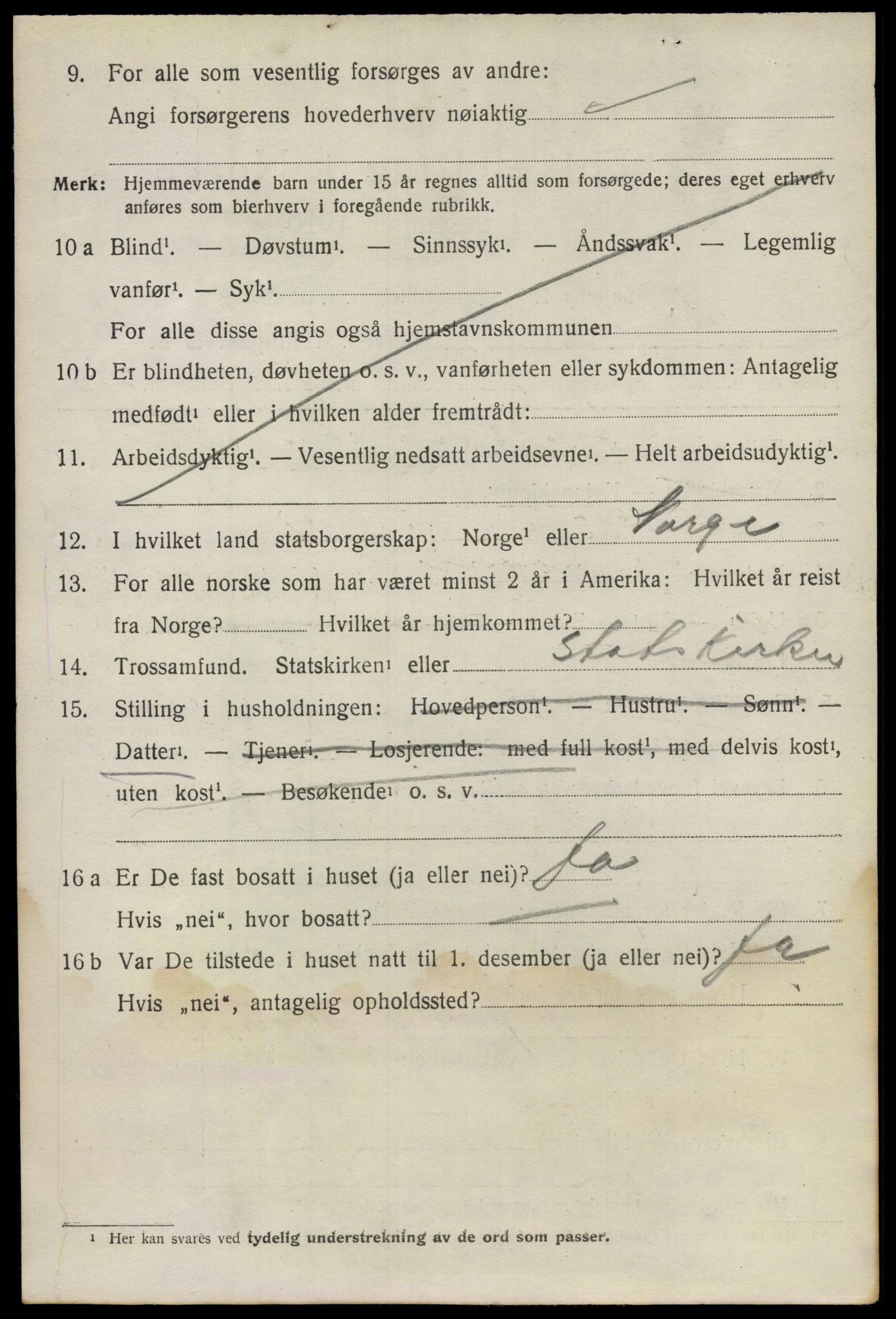 SAO, 1920 census for Vestby, 1920, p. 3396