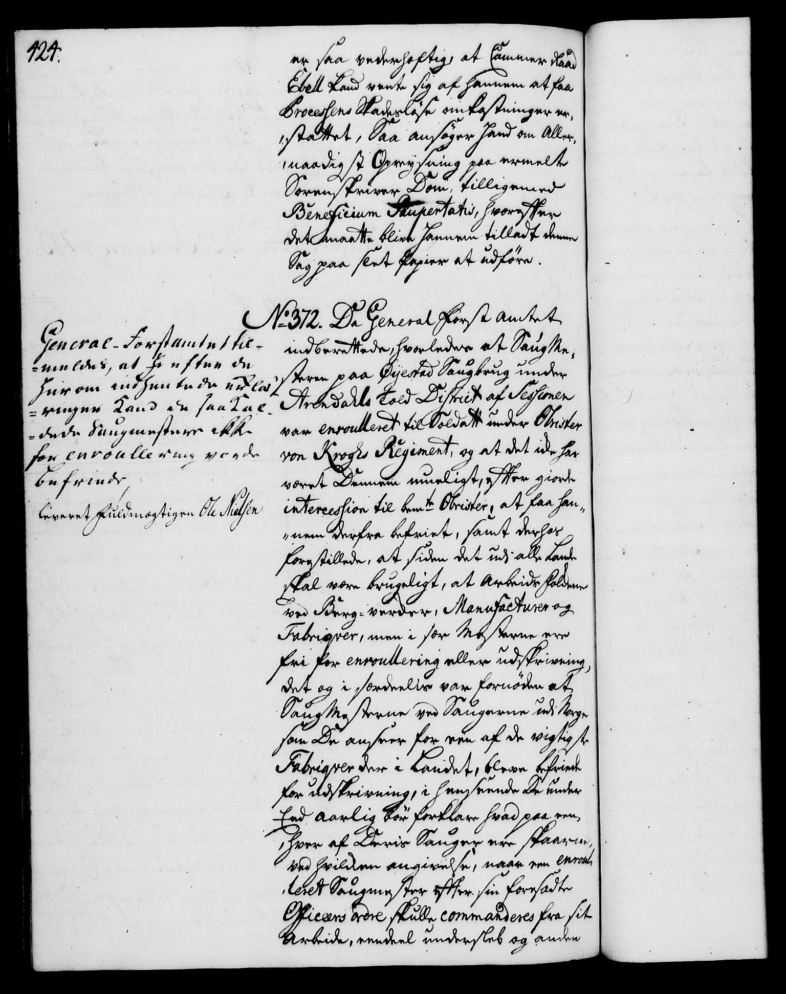 Rentekammeret, Kammerkanselliet, RA/EA-3111/G/Gh/Gha/L0024: Norsk ekstraktmemorialprotokoll (merket RK 53.69), 1742-1743, p. 424