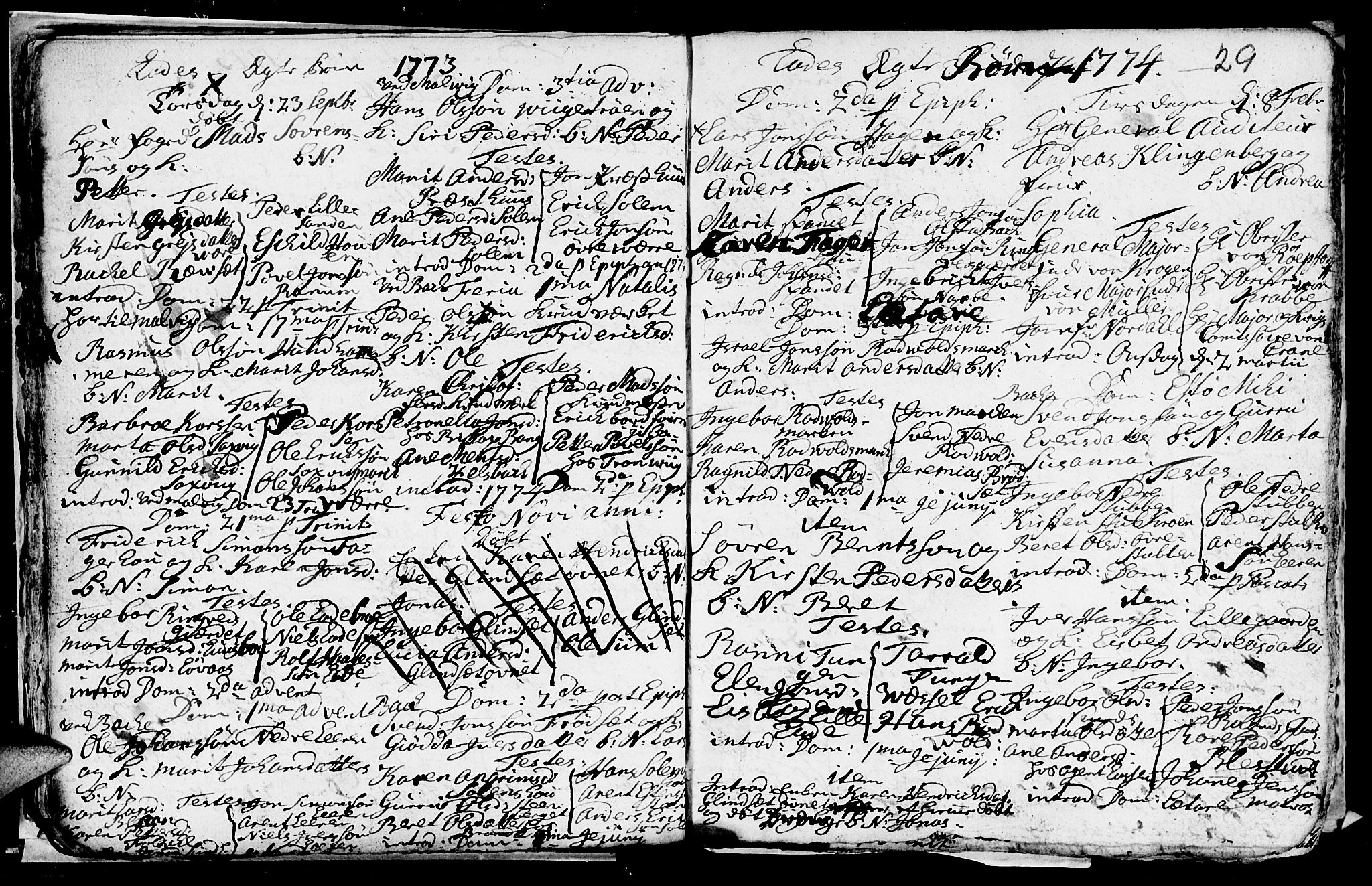 Ministerialprotokoller, klokkerbøker og fødselsregistre - Sør-Trøndelag, SAT/A-1456/606/L0305: Parish register (copy) no. 606C01, 1757-1819, p. 29