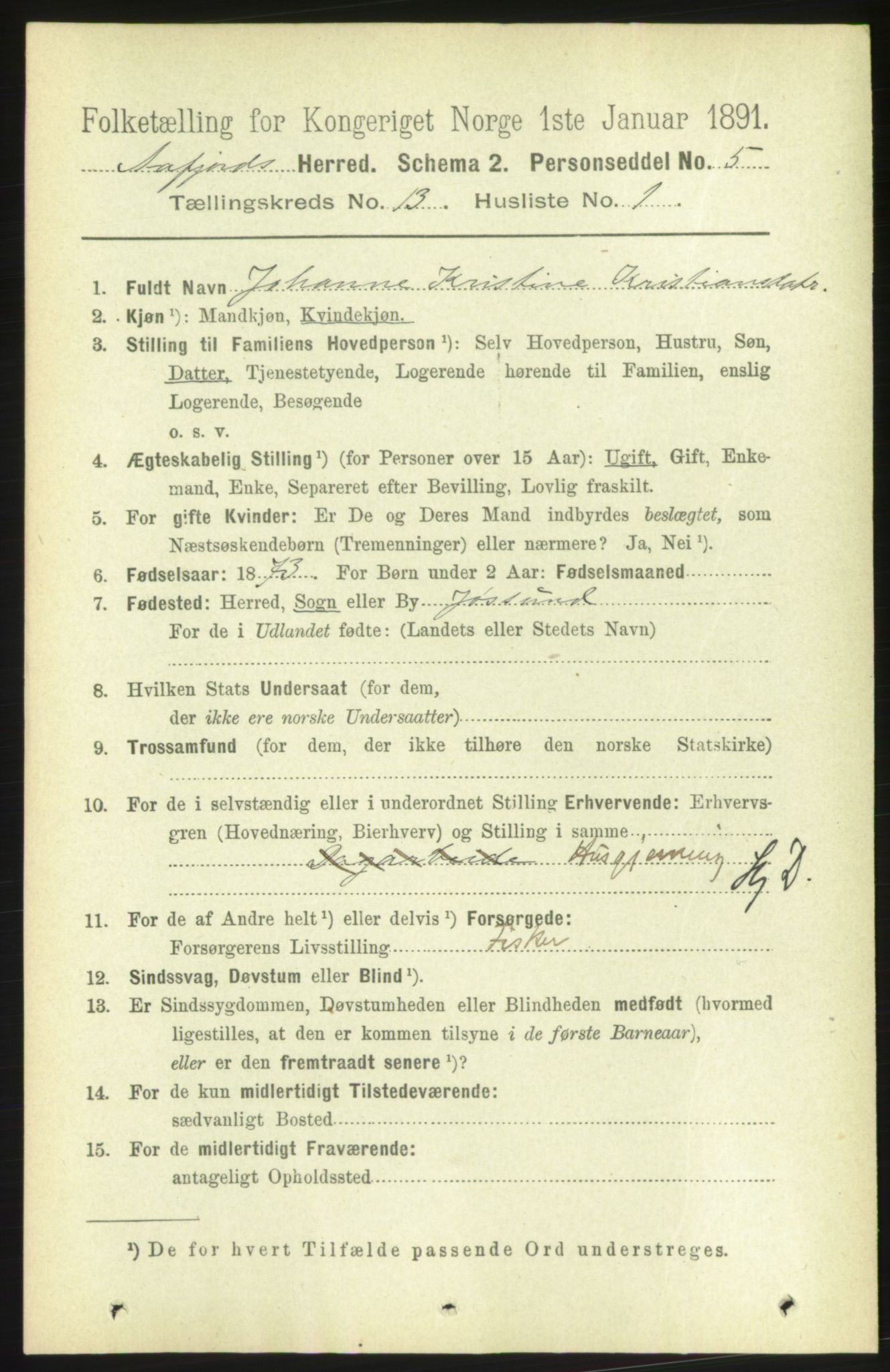 RA, 1891 census for 1630 Åfjord, 1891, p. 4174