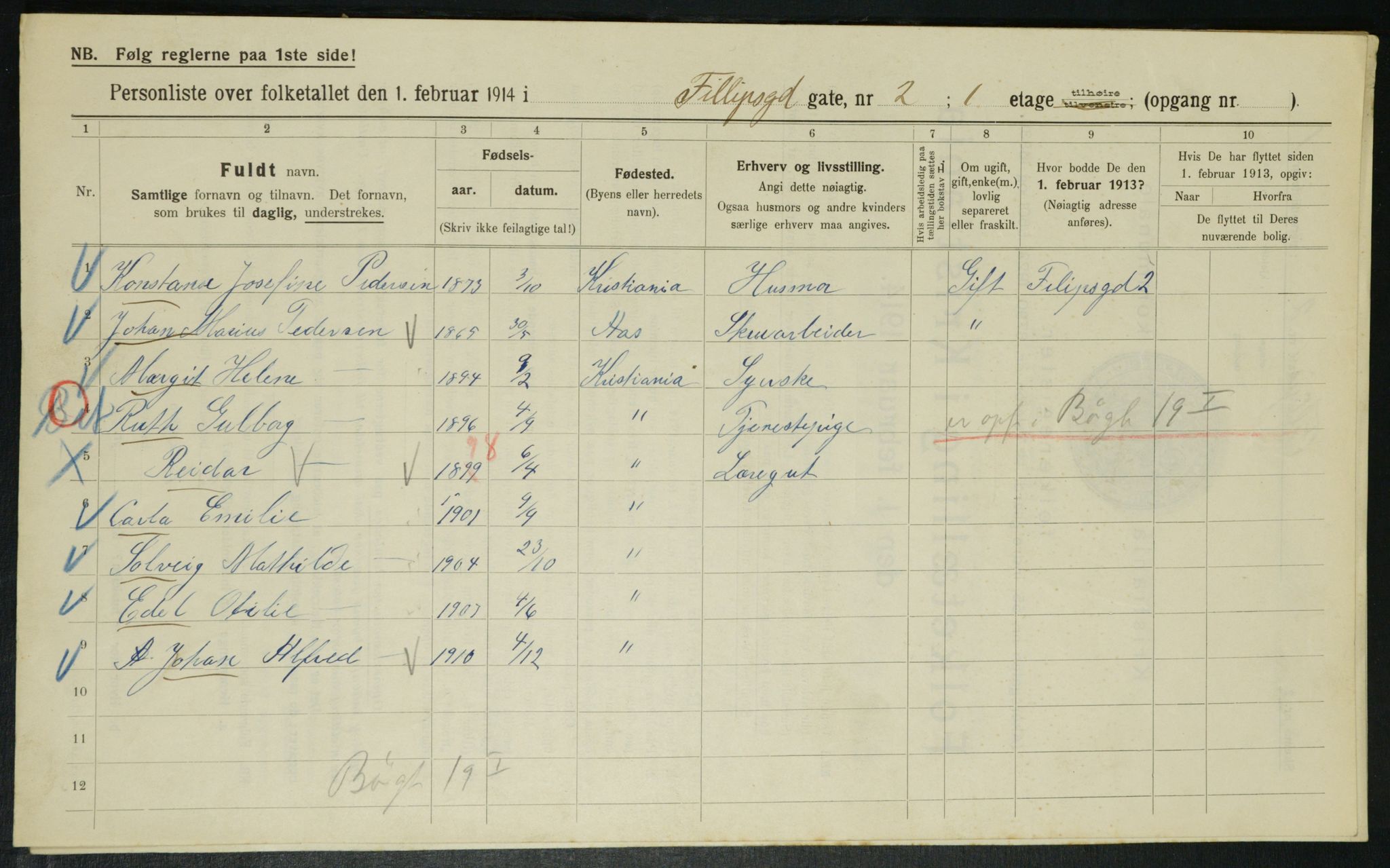 OBA, Municipal Census 1914 for Kristiania, 1914, p. 24379