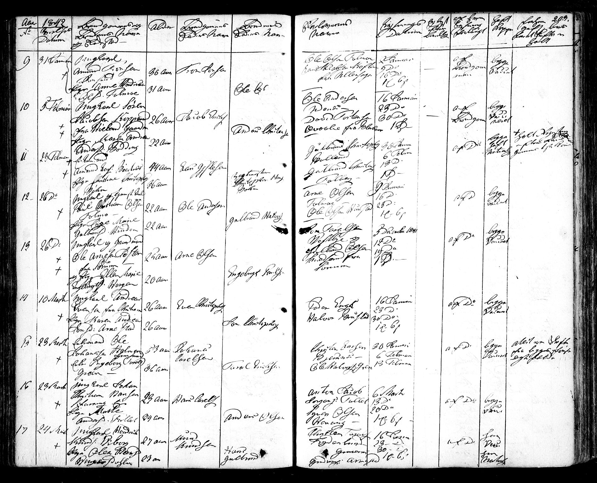 Nes prestekontor Kirkebøker, AV/SAO-A-10410/F/Fa/L0006: Parish register (official) no. I 6, 1833-1845, p. 203