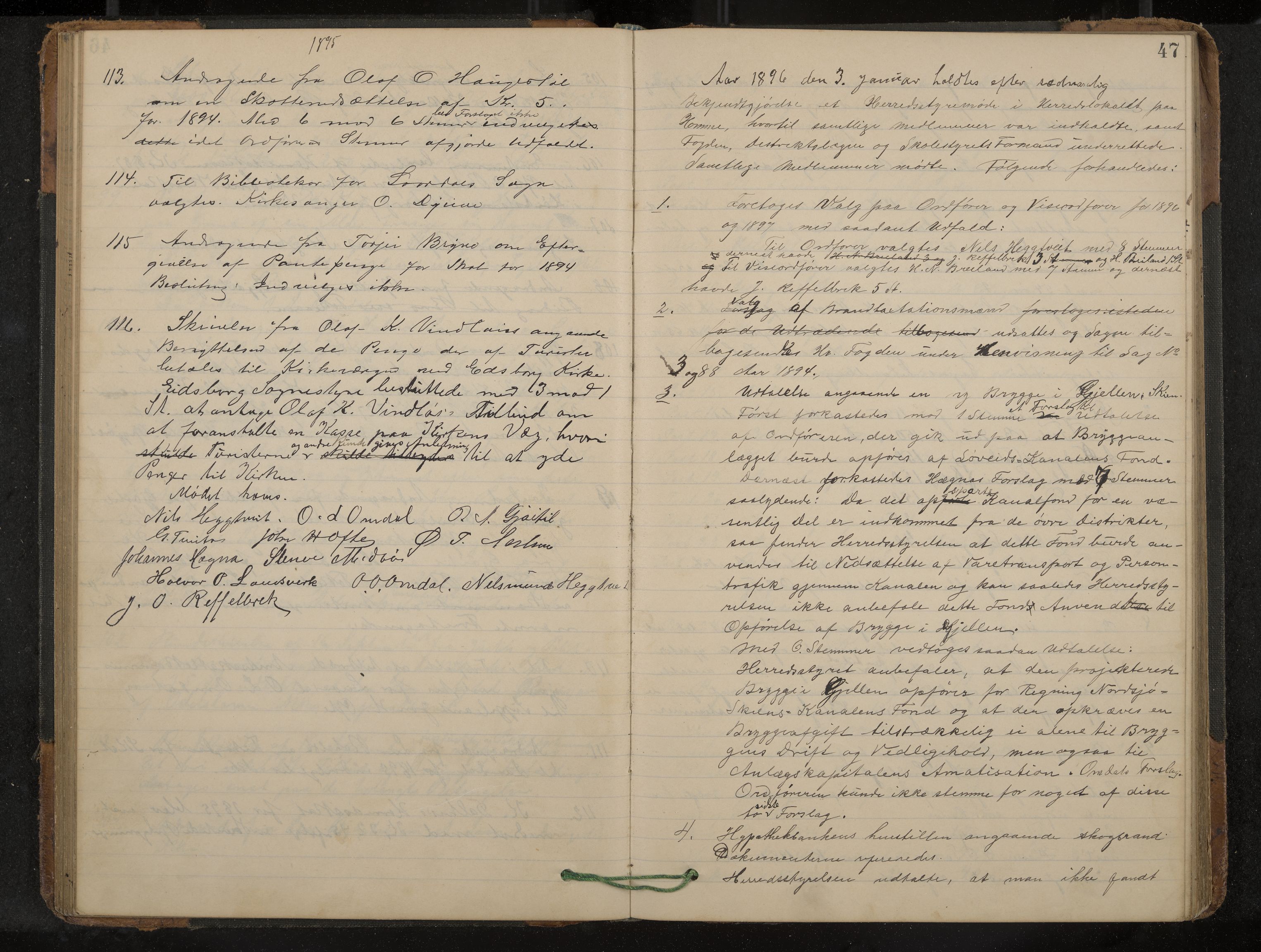 Lårdal formannskap og sentraladministrasjon, IKAK/0833021/A/L0003: Møtebok, 1893-1901, p. 47