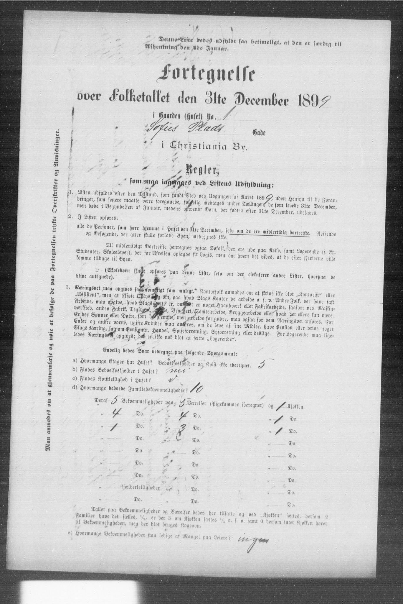 OBA, Municipal Census 1899 for Kristiania, 1899, p. 12897