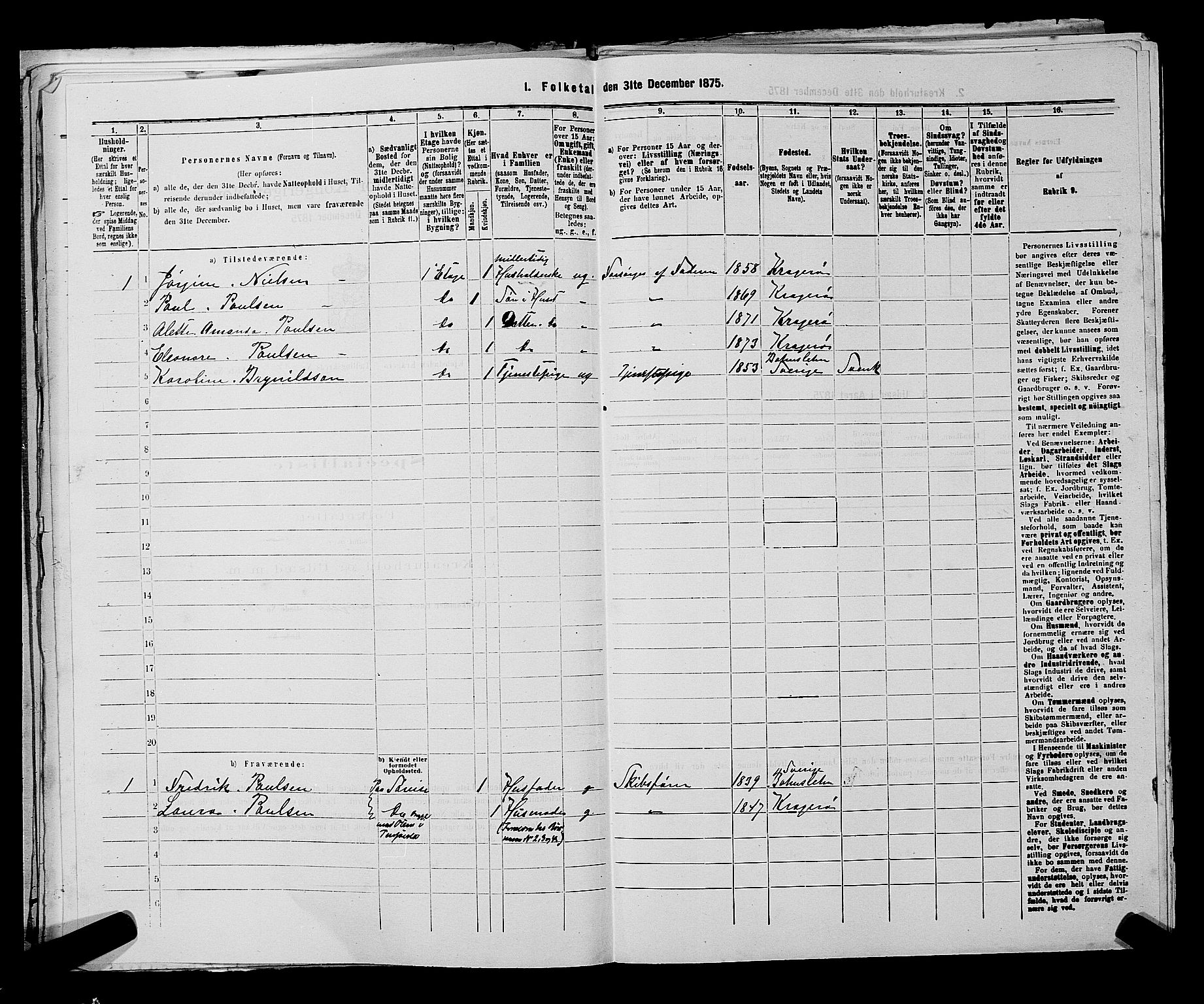 SAKO, 1875 census for 0801P Kragerø, 1875, p. 362