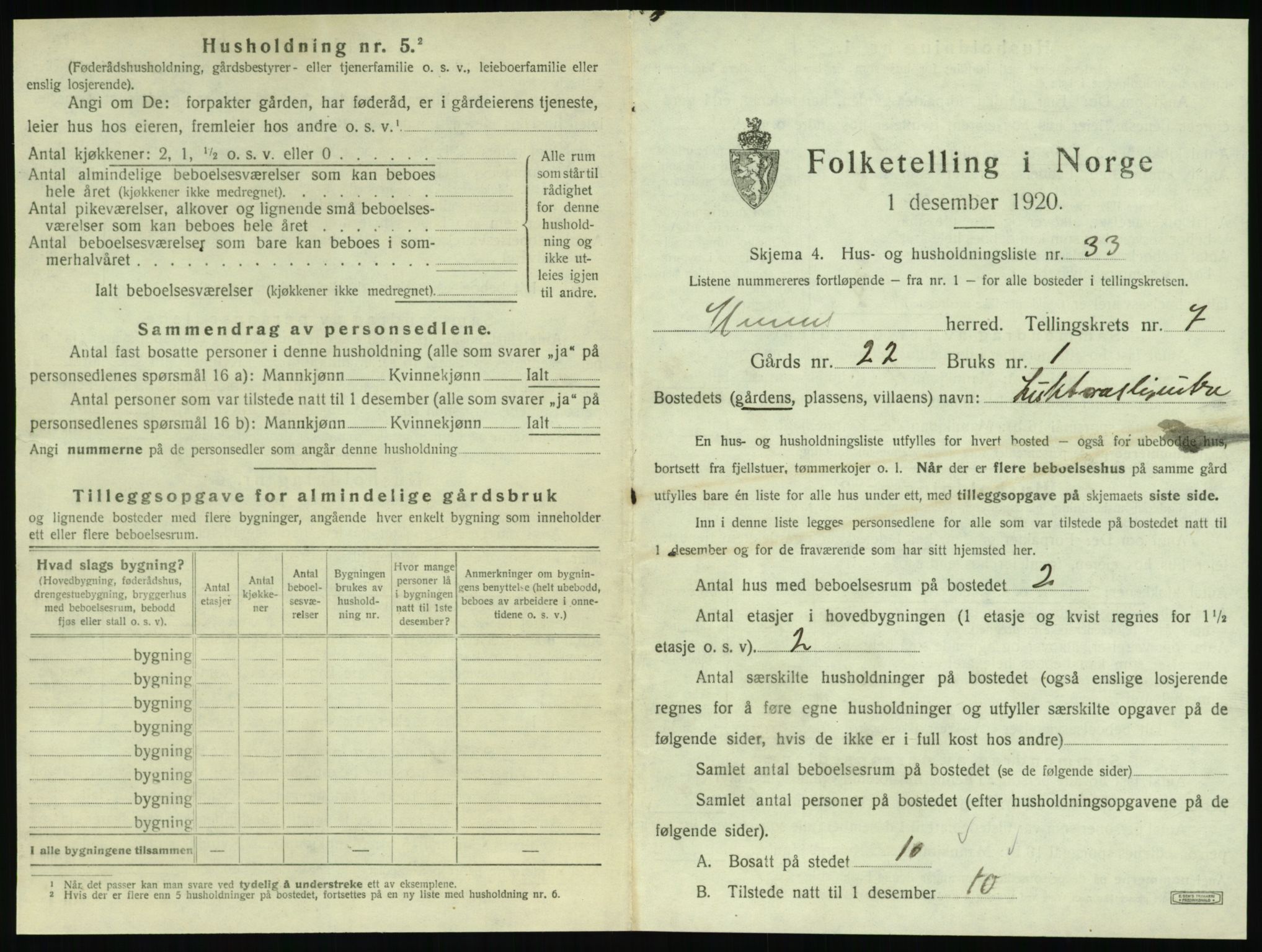 SAT, 1920 census for Hemnes, 1920, p. 1118