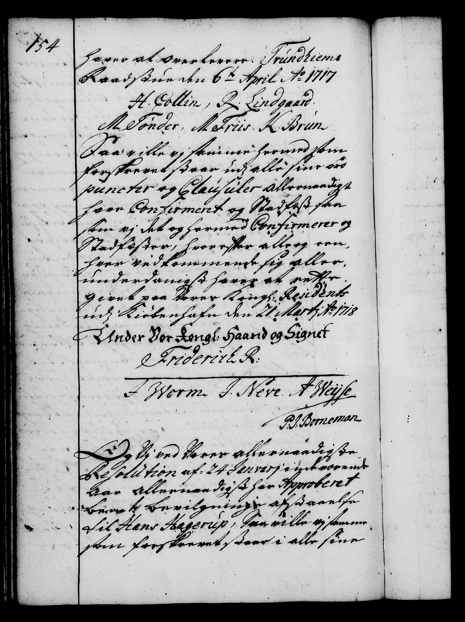 Rentekammeret, Kammerkanselliet, AV/RA-EA-3111/G/Gg/Gga/L0002: Norsk ekspedisjonsprotokoll med register (merket RK 53.2), 1723-1727, p. 154