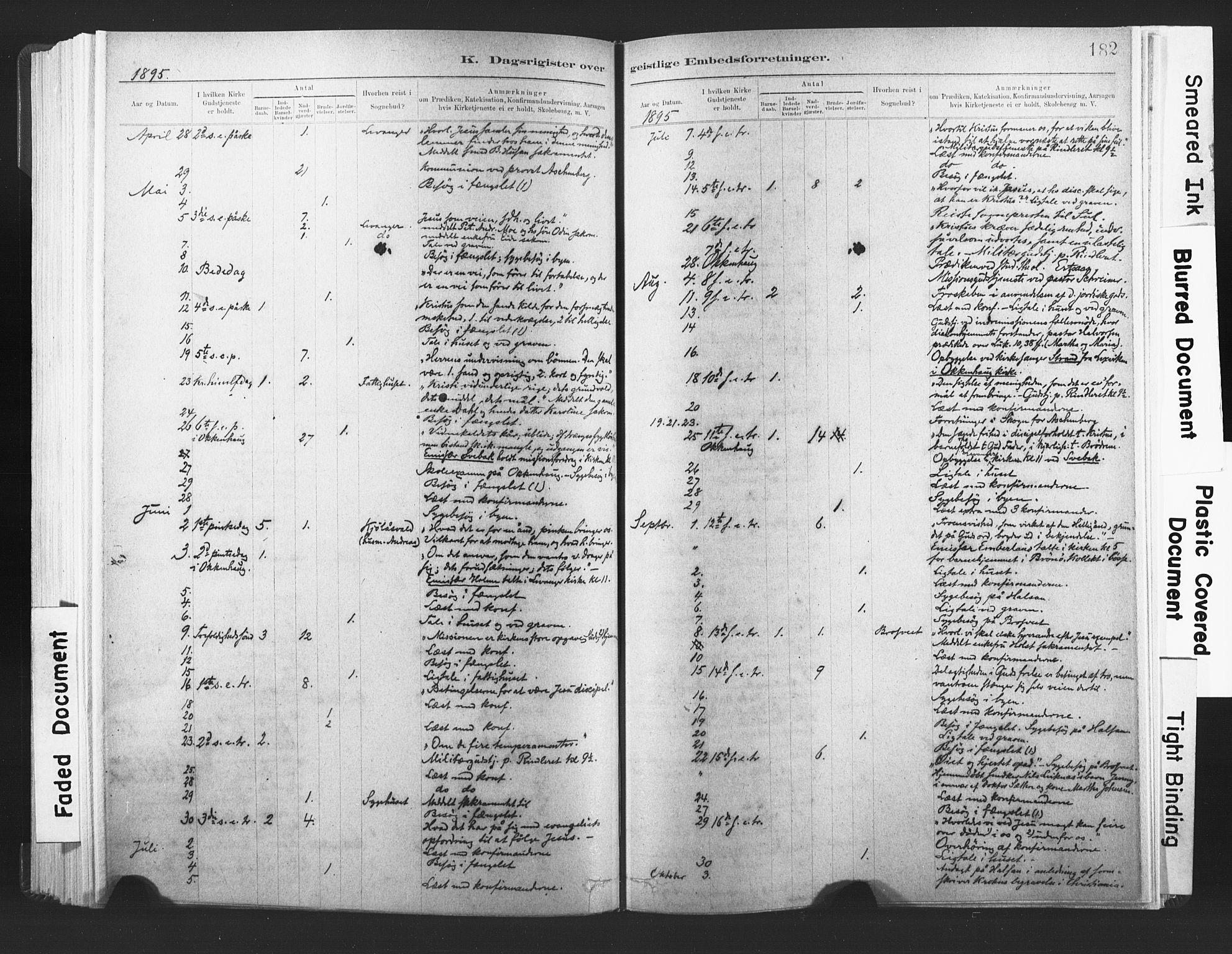 Ministerialprotokoller, klokkerbøker og fødselsregistre - Nord-Trøndelag, SAT/A-1458/720/L0189: Parish register (official) no. 720A05, 1880-1911, p. 182
