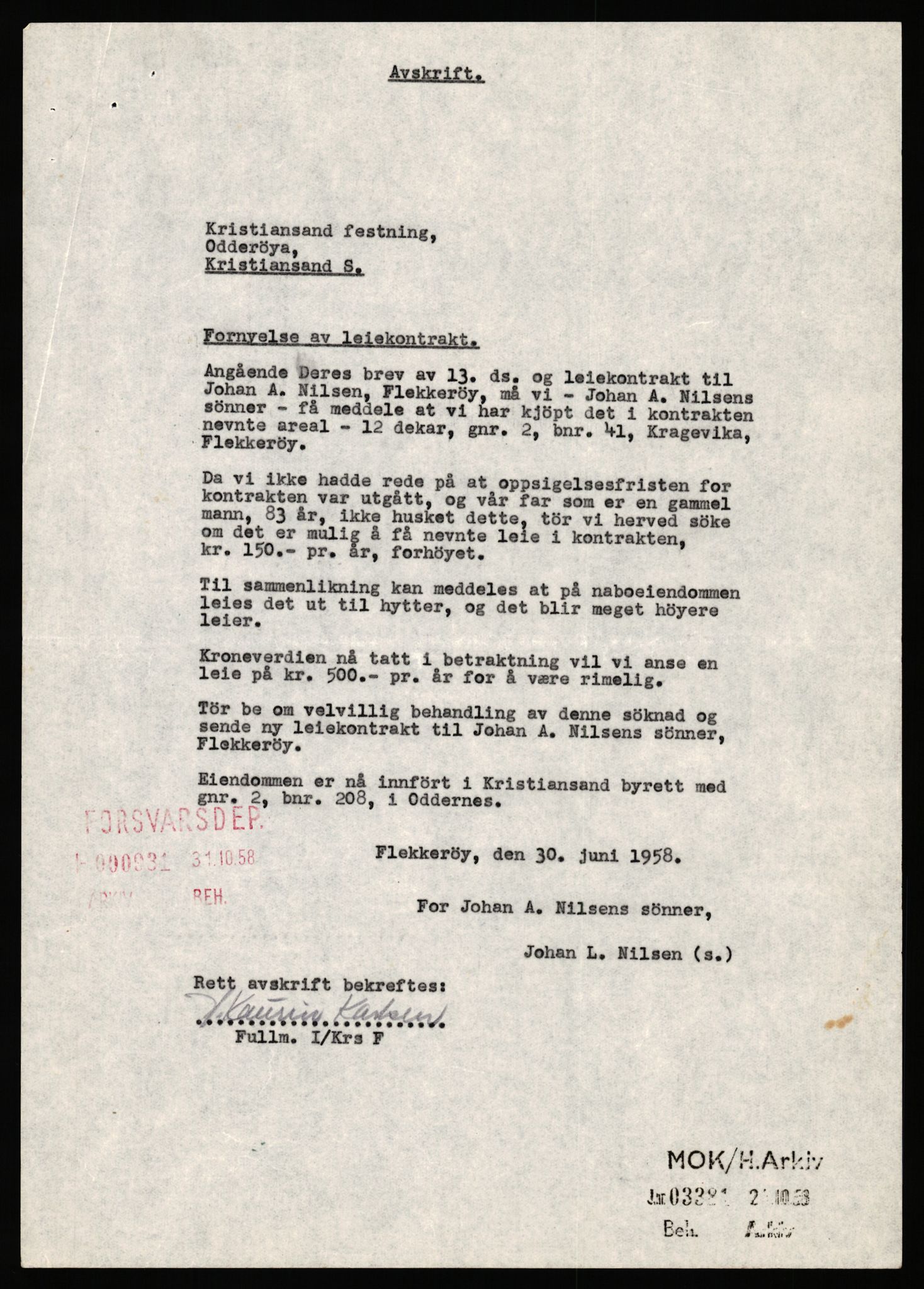 Forsvarsdepartementet, 10. kontor / Oppgjørskontoret, AV/RA-RAFA-1225/D/Da/L0062: Laksevika batteri, Kristiansand; Laksevåg ubåtbunker, Bergen, 1940-1962, p. 463