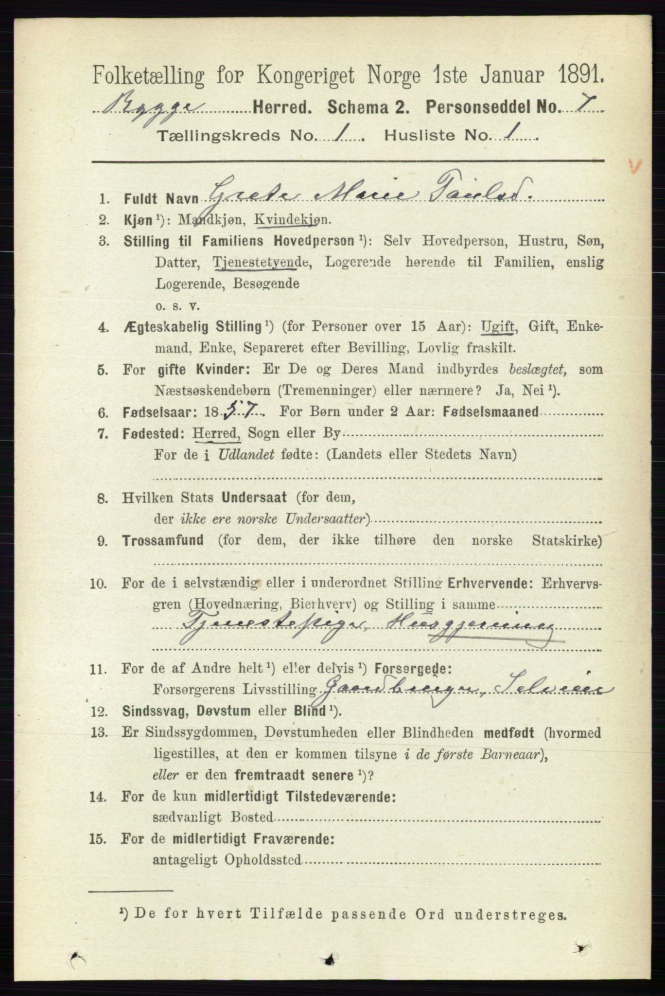 RA, 1891 census for 0136 Rygge, 1891, p. 169