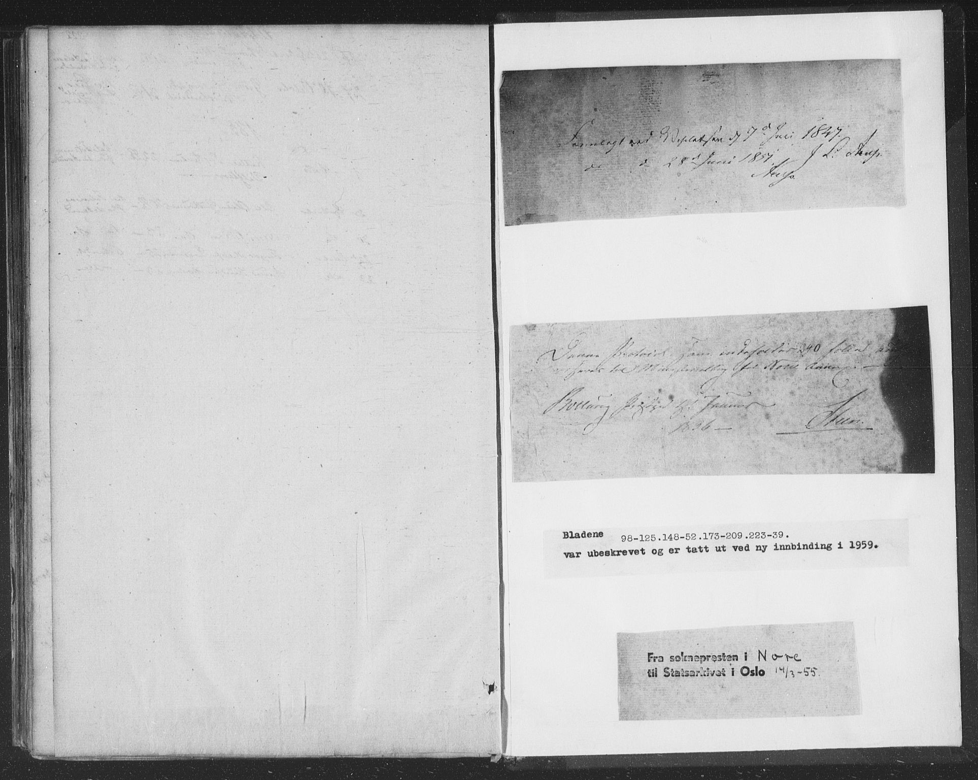 Nore kirkebøker, SAKO/A-238/F/Fa/L0001: Parish register (official) no. I 1, 1836-1855