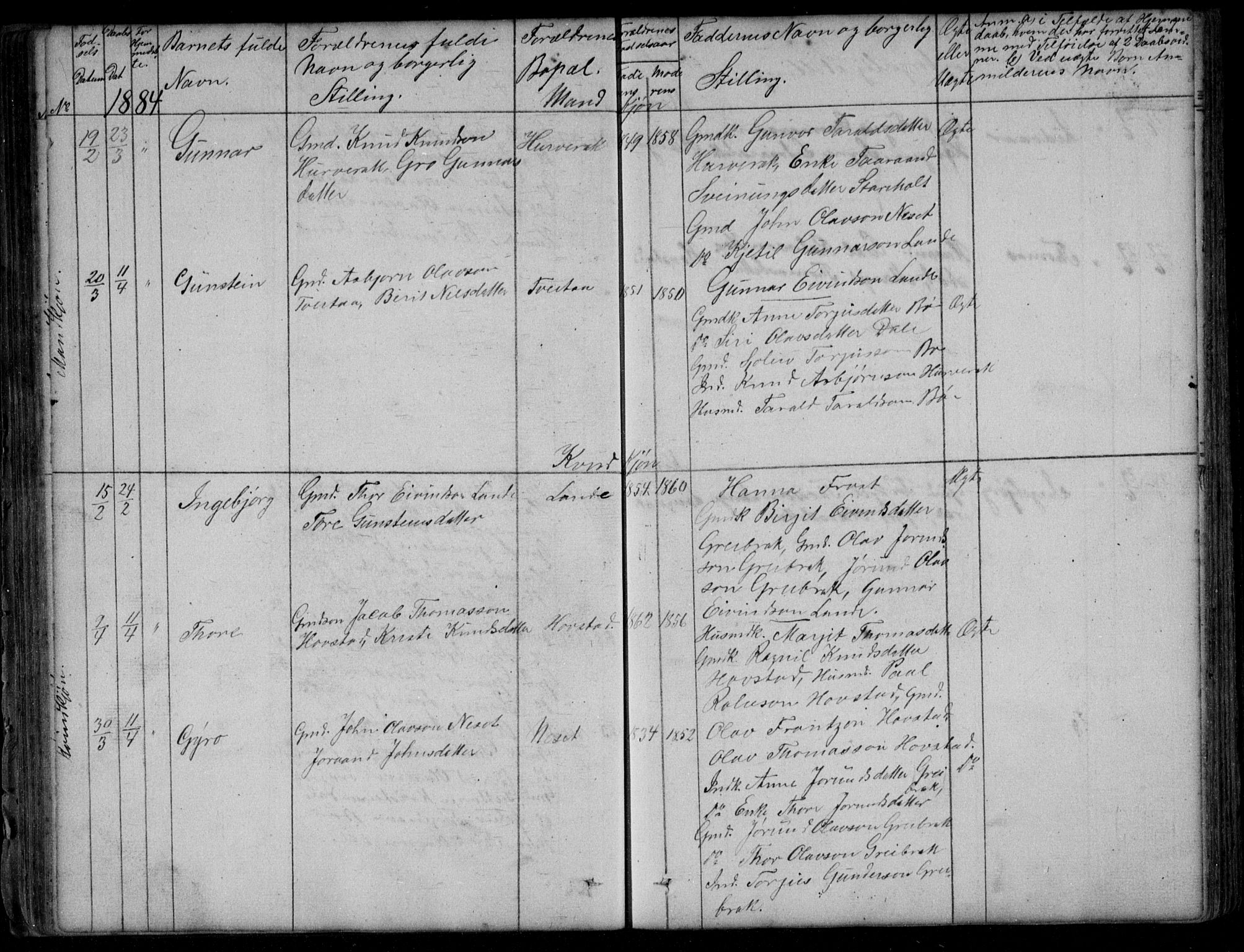 Bygland sokneprestkontor, SAK/1111-0006/F/Fb/Fbd/L0001: Parish register (copy) no. B 1, 1848-1895, p. 67
