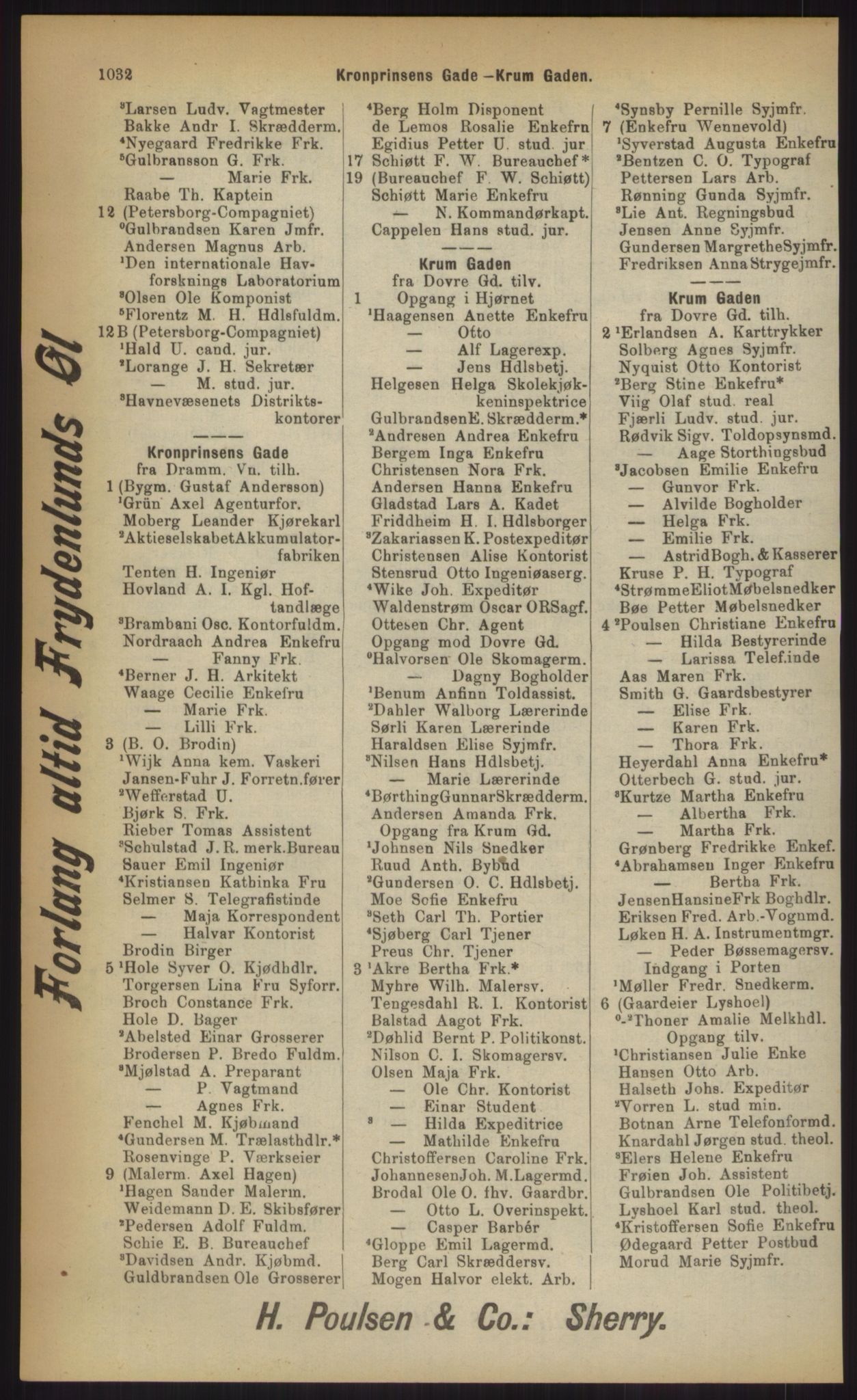 Kristiania/Oslo adressebok, PUBL/-, 1903, p. 1032