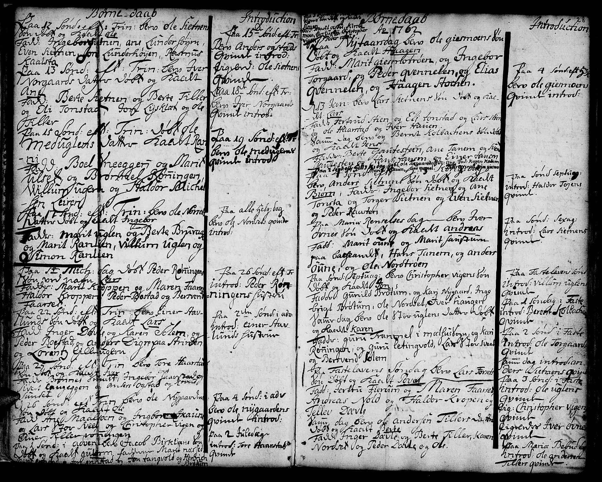 Ministerialprotokoller, klokkerbøker og fødselsregistre - Sør-Trøndelag, AV/SAT-A-1456/618/L0437: Parish register (official) no. 618A02, 1749-1782, p. 28