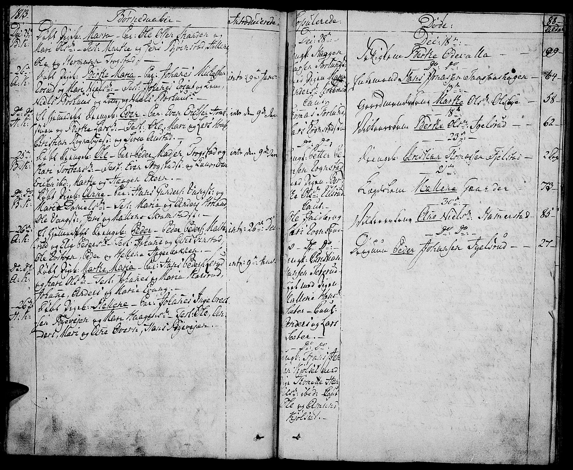 Toten prestekontor, SAH/PREST-102/H/Ha/Haa/L0008: Parish register (official) no. 8, 1809-1814, p. 88