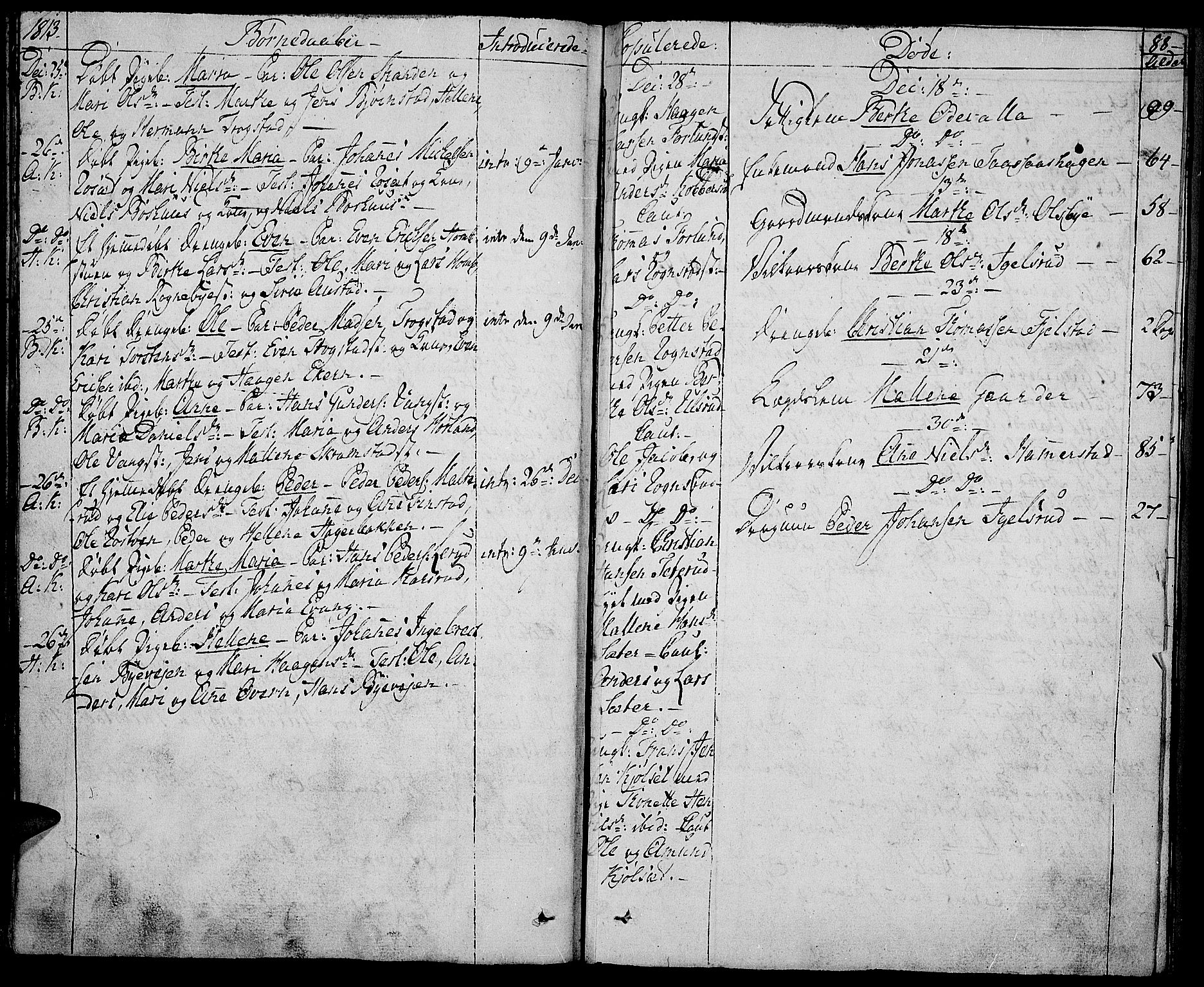 Toten prestekontor, AV/SAH-PREST-102/H/Ha/Haa/L0008: Parish register (official) no. 8, 1809-1814, p. 88