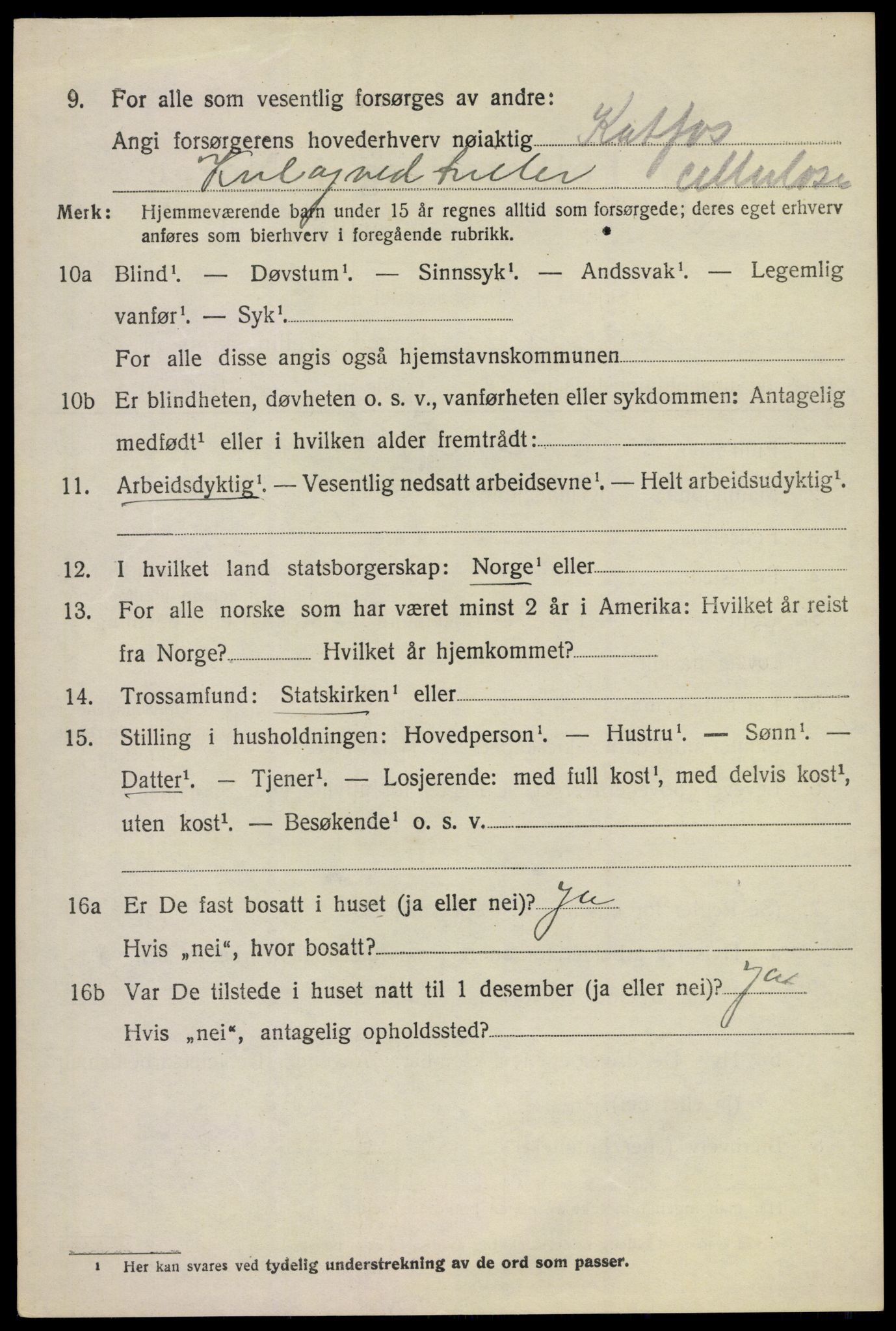 SAKO, 1920 census for Modum, 1920, p. 9654