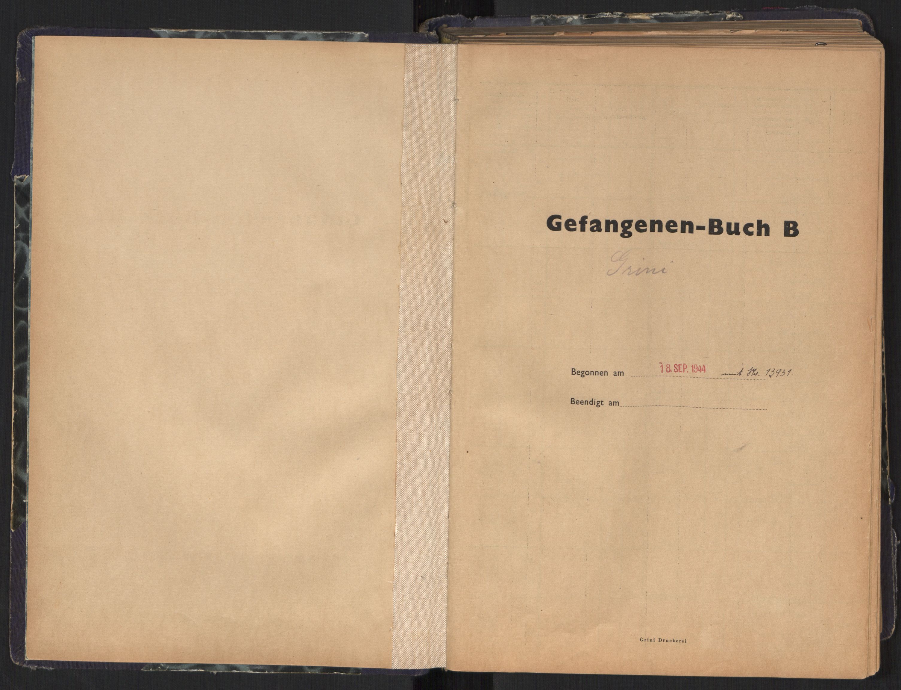 Befehlshaber der Sicherheitspolizei und des SD, AV/RA-RAFA-5969/F/Fa/Faa/L0008: Fangeprotokoll. Gefangenen-Buch B Fangenr. 13931-16200  , 1944