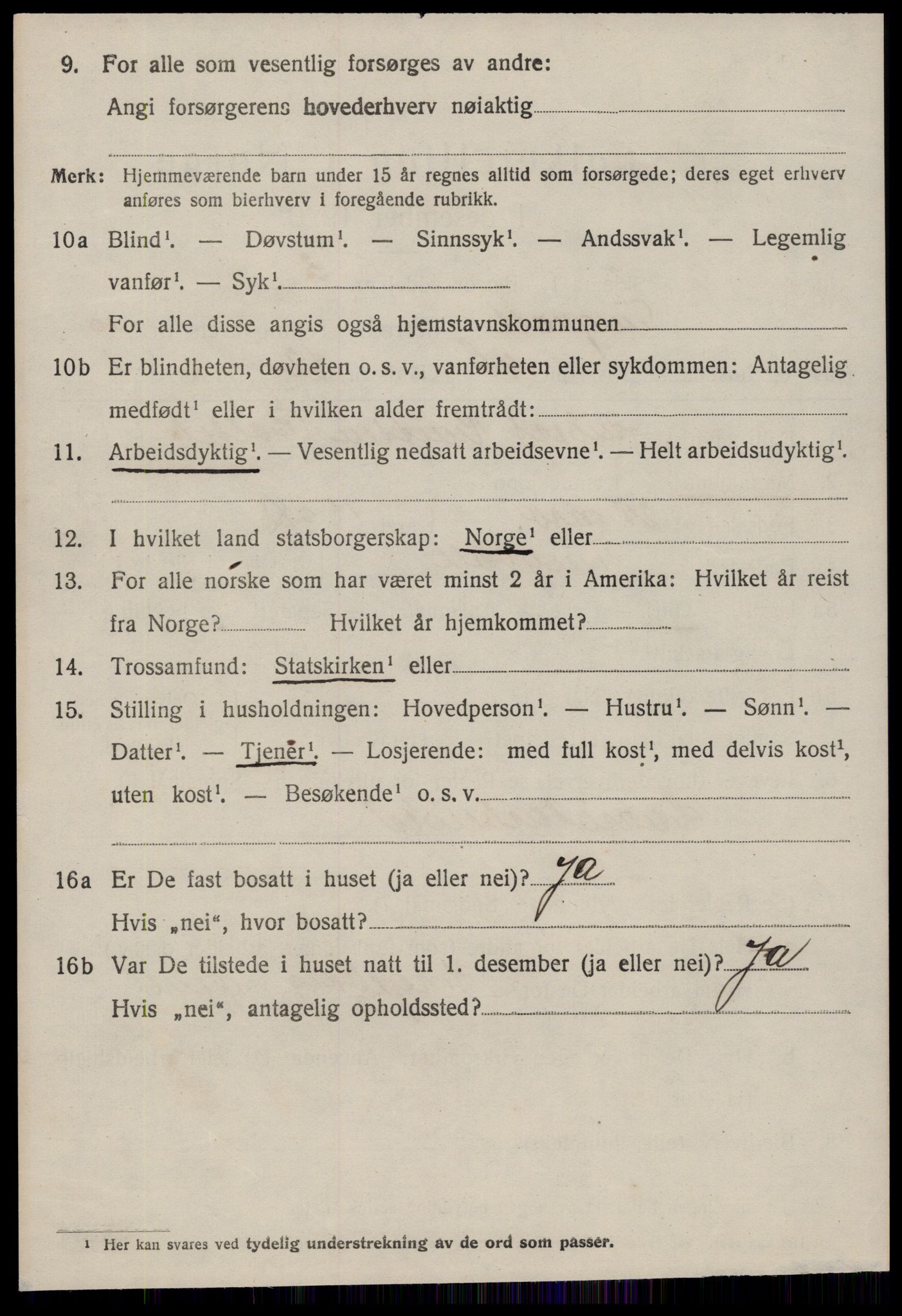 SAT, 1920 census for Tingvoll, 1920, p. 5725