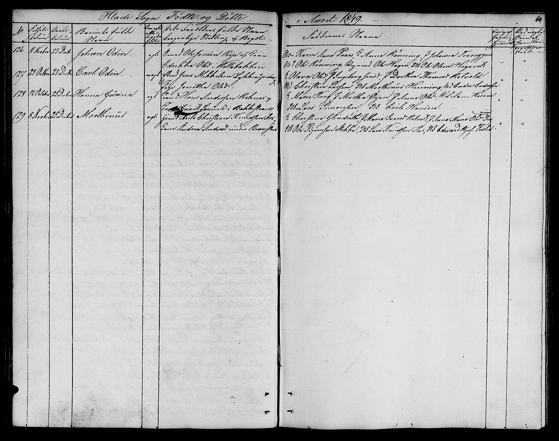Ministerialprotokoller, klokkerbøker og fødselsregistre - Sør-Trøndelag, SAT/A-1456/606/L0309: Parish register (copy) no. 606C05, 1841-1849, p. 64