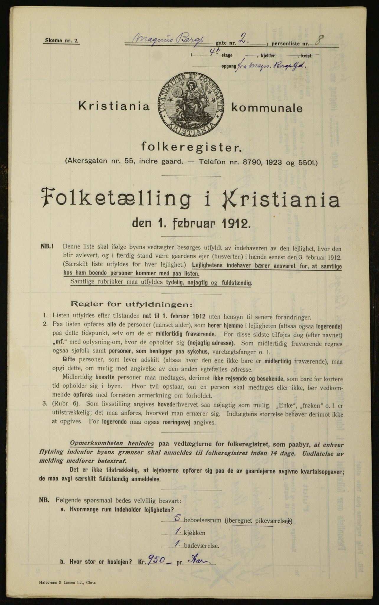 OBA, Municipal Census 1912 for Kristiania, 1912, p. 59439